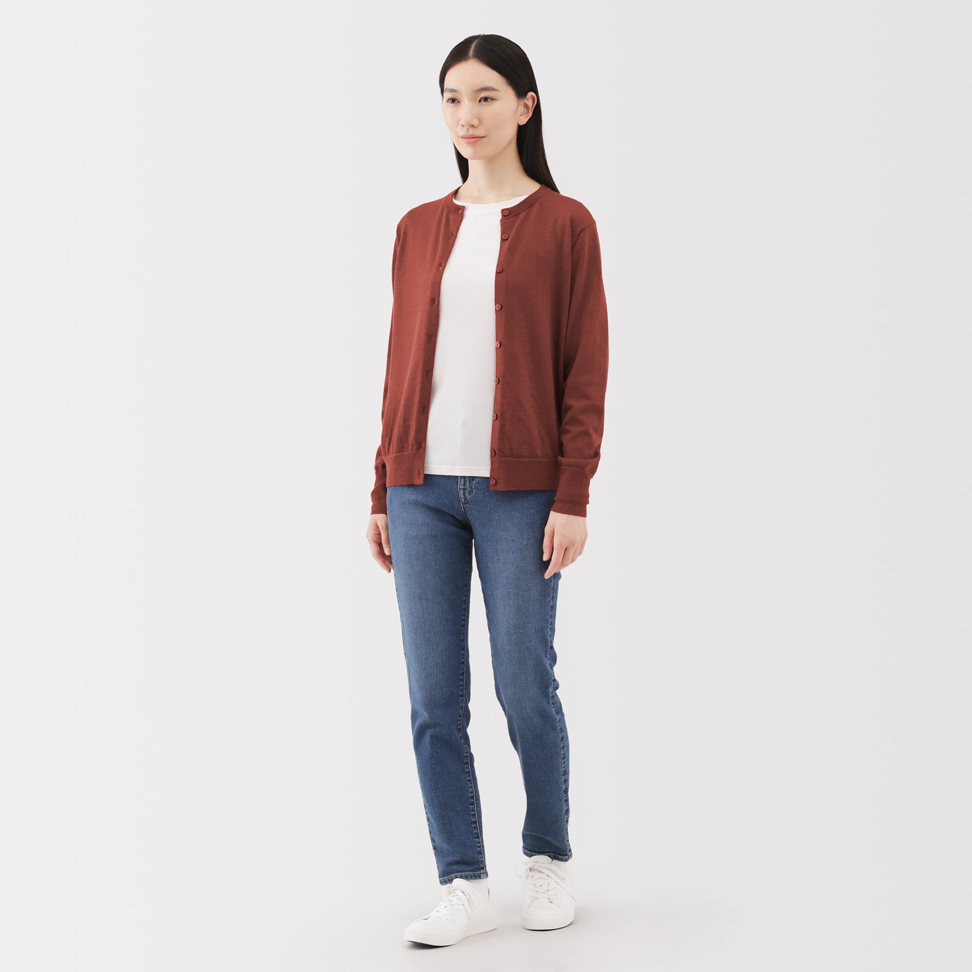 Wool Crewneck Cardigan