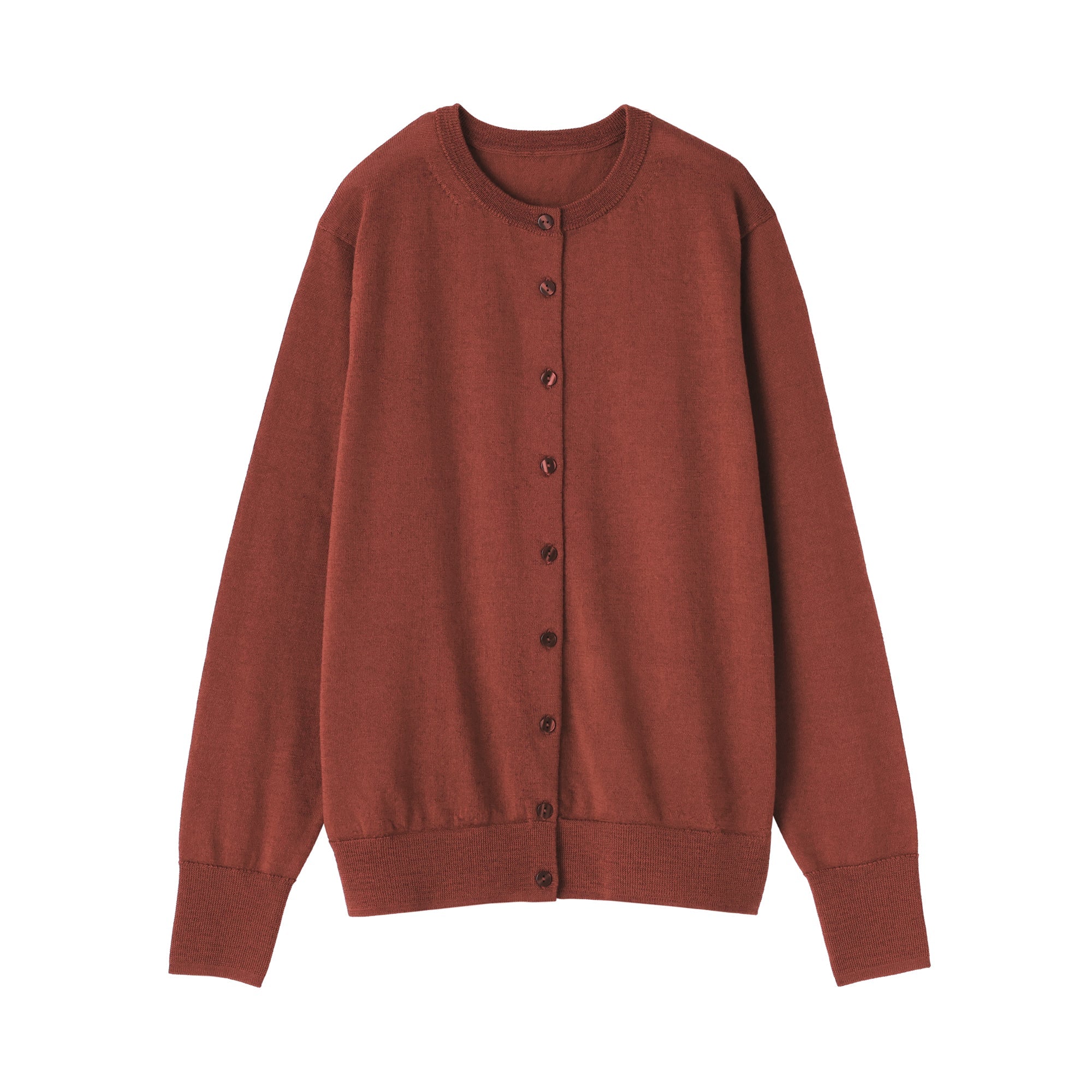Wool Crewneck Cardigan