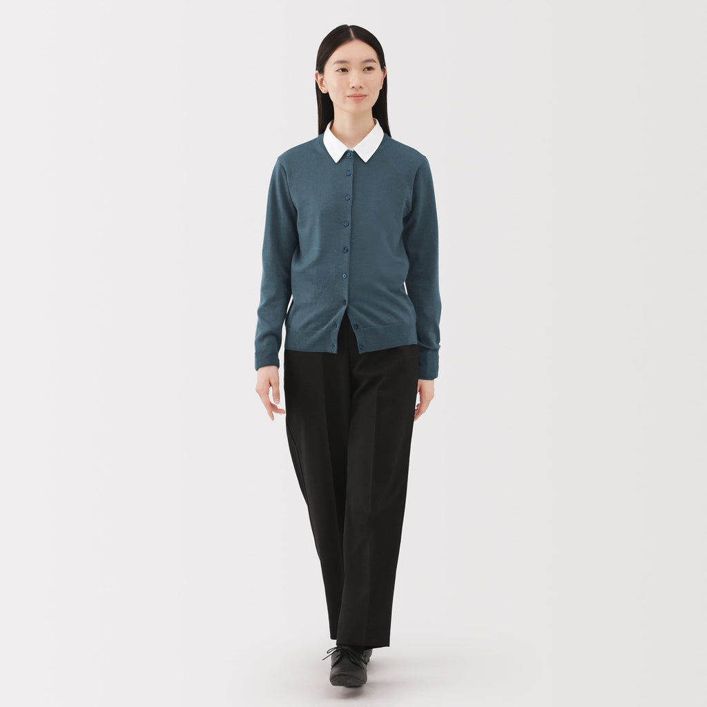 Wool Crewneck Cardigan
