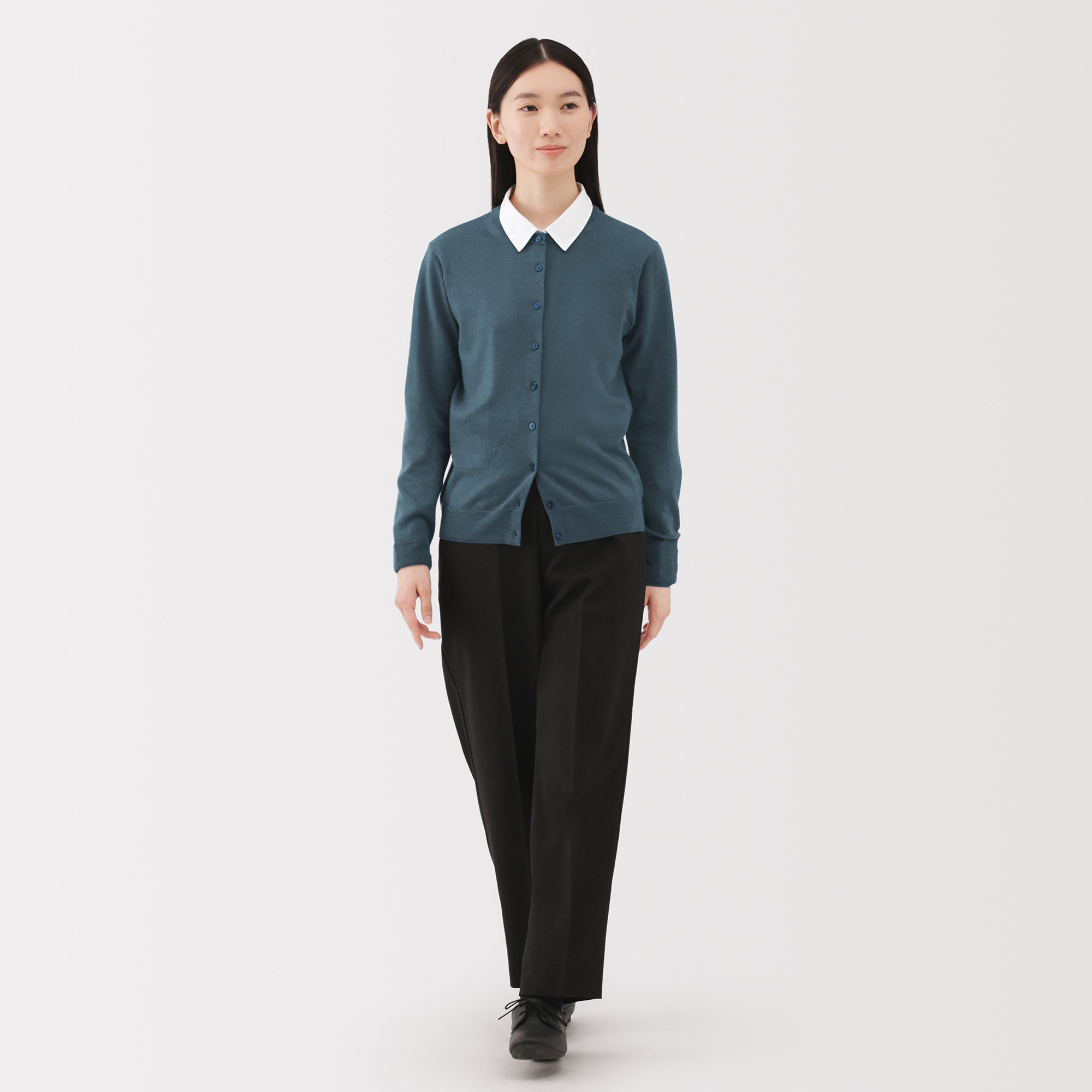 Wool Crewneck Cardigan