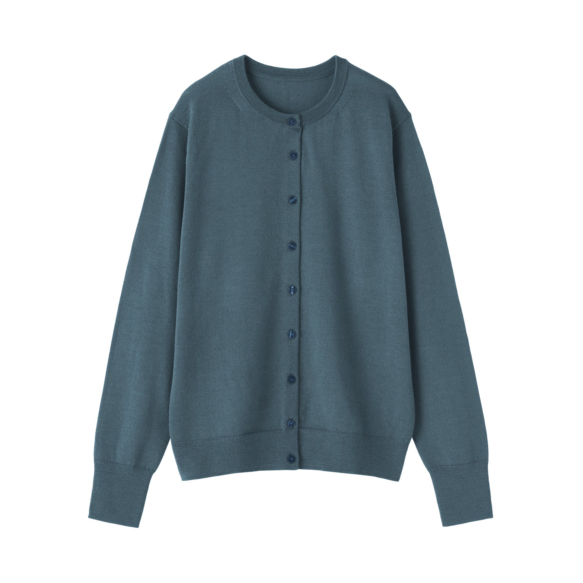 Wool Crewneck Cardigan
