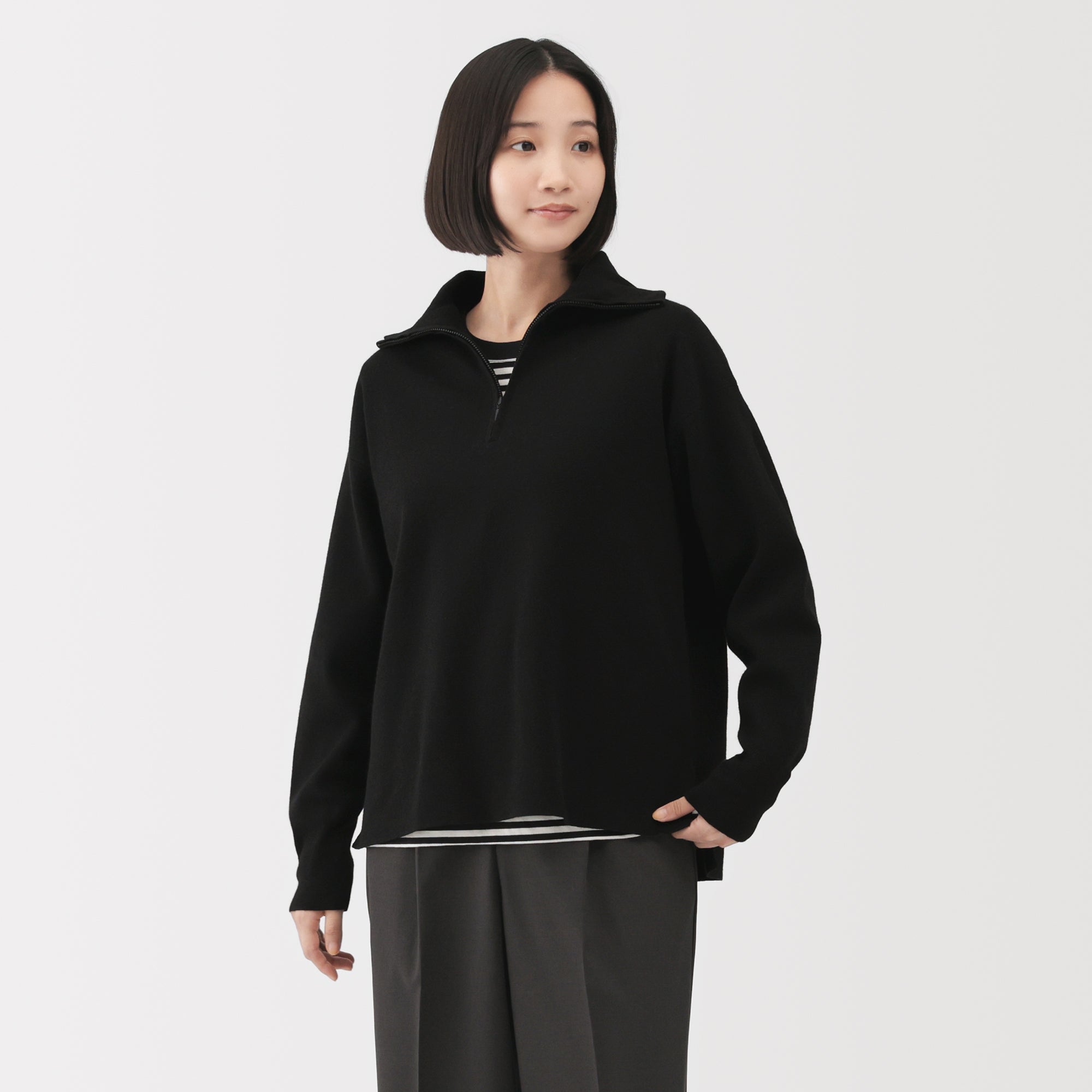 Milano Rib Half-Zip Sweater