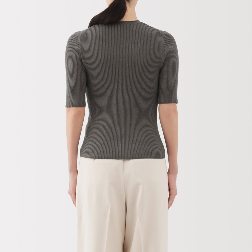Lyocell Blend Half Sleeve Sweater