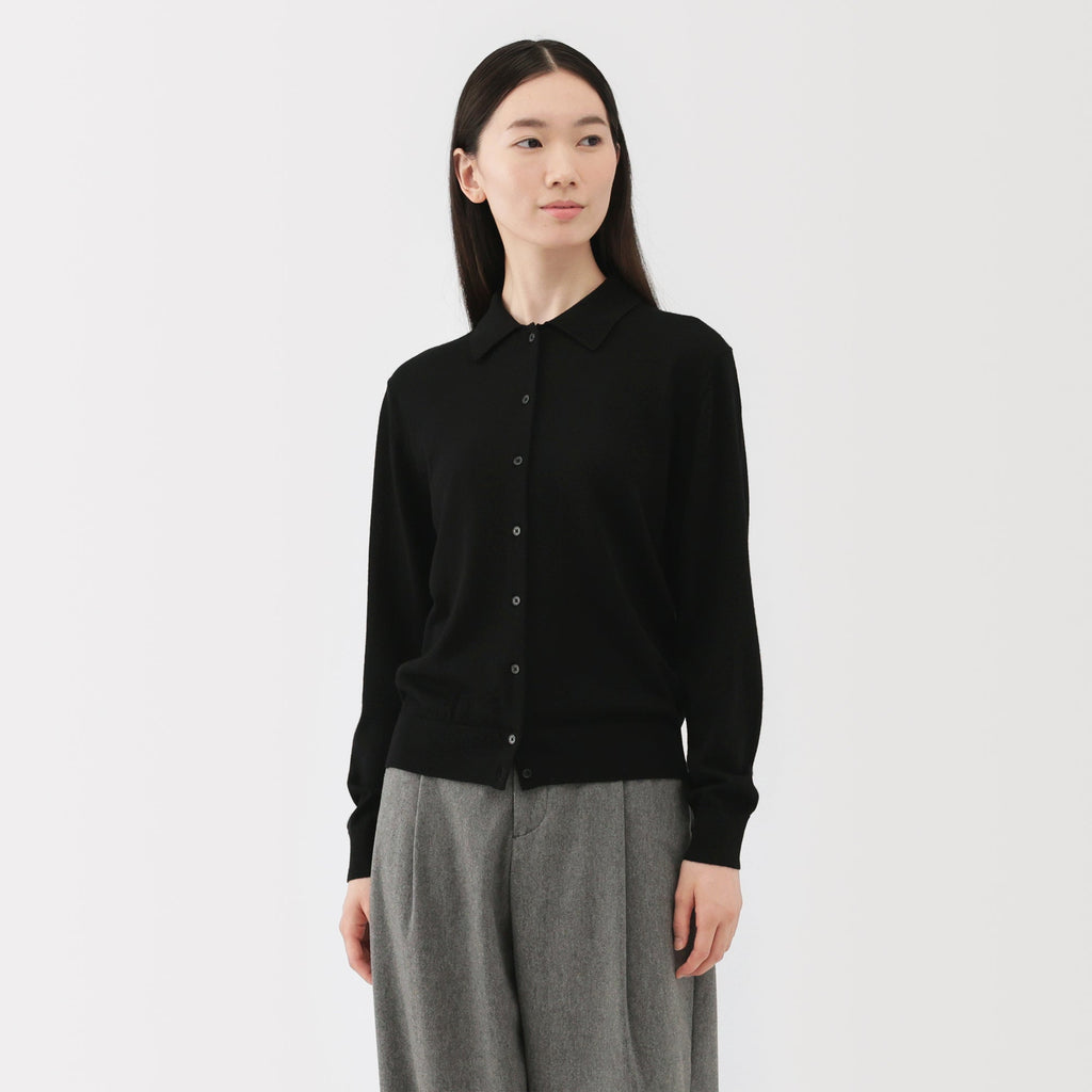 Wool Polo Cardigan