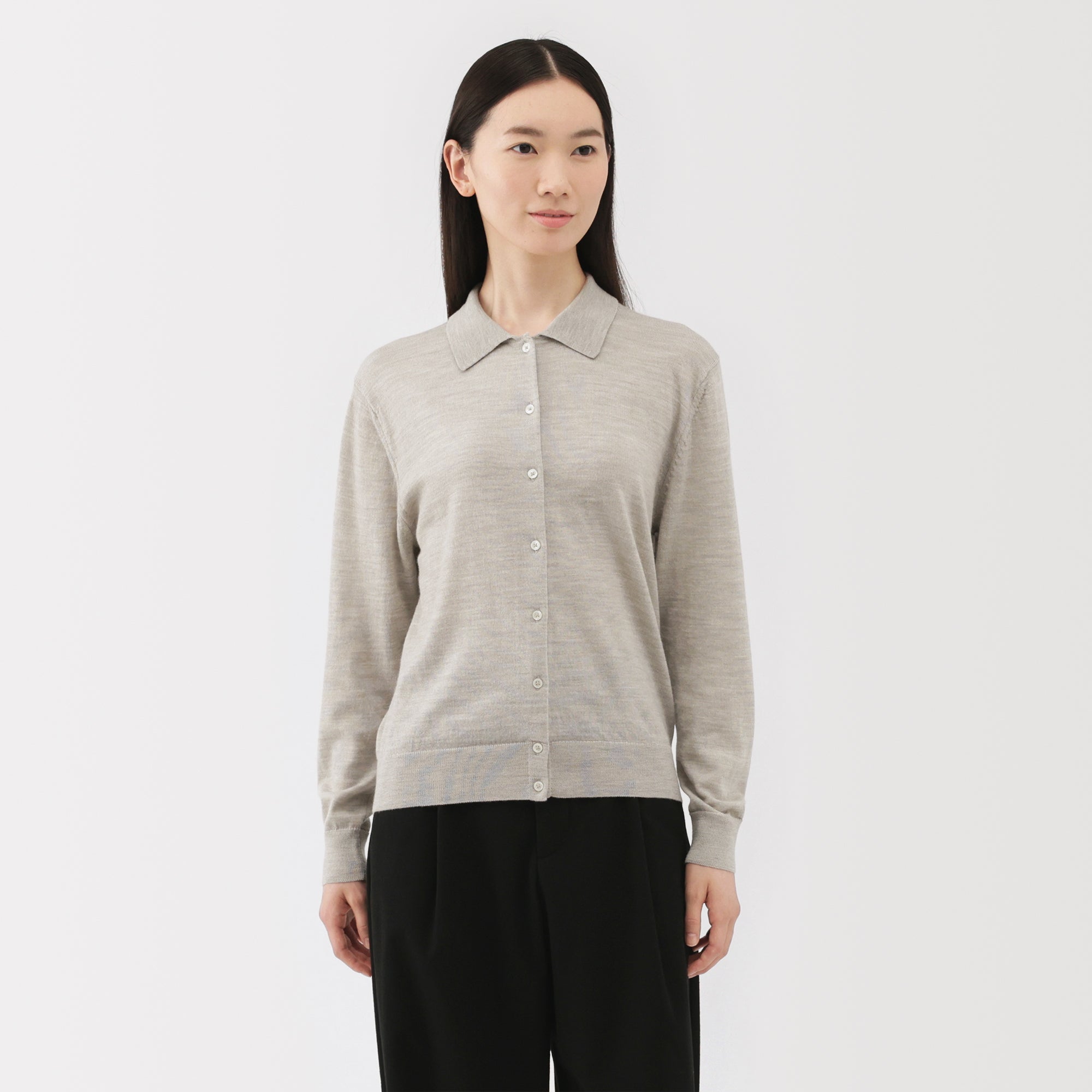Wool Polo Cardigan