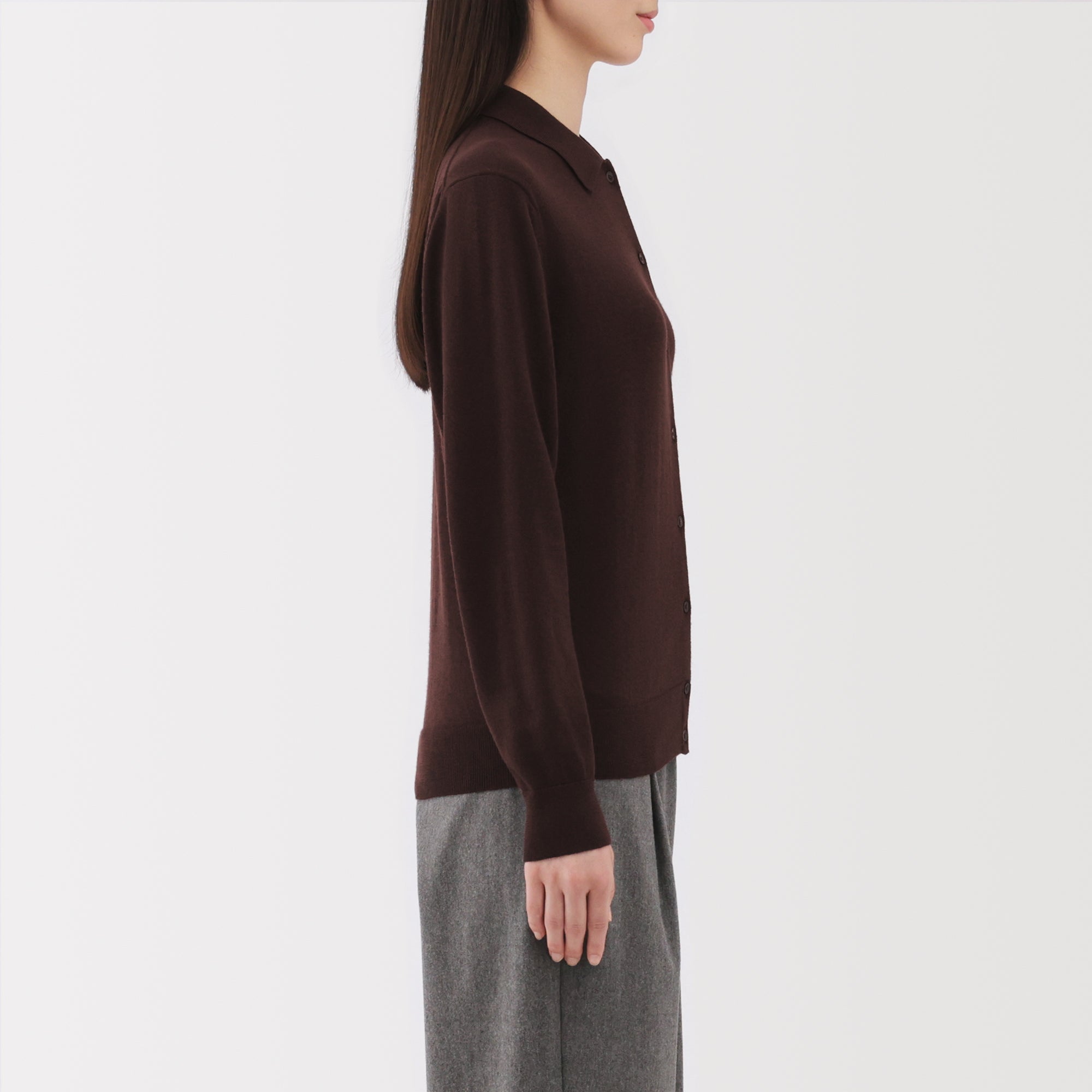 Wool Polo Cardigan