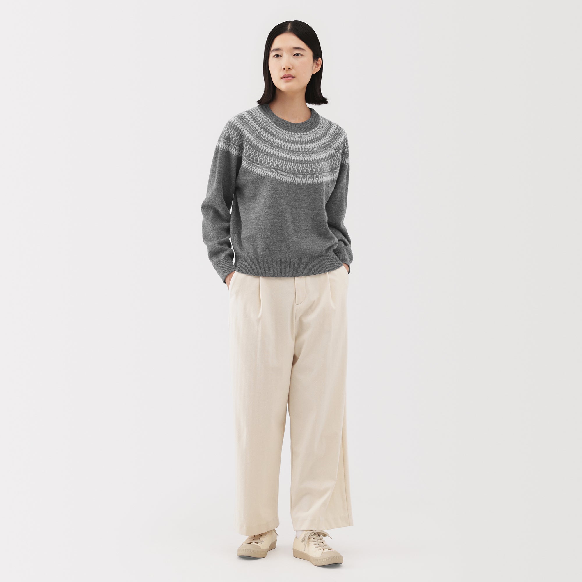 Andes Wool Blend Jacquard Sweater