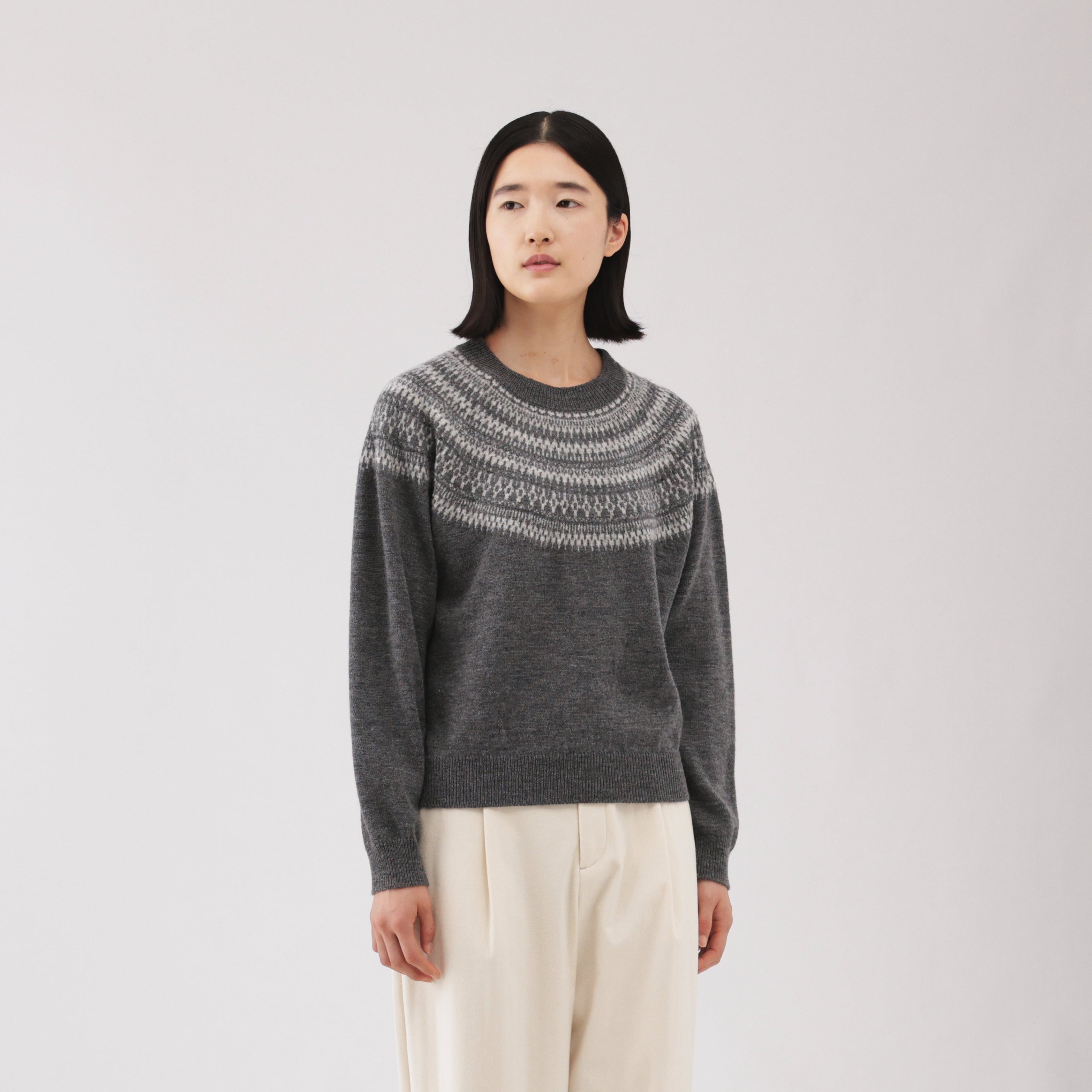 Andes Wool Blend Jacquard Sweater