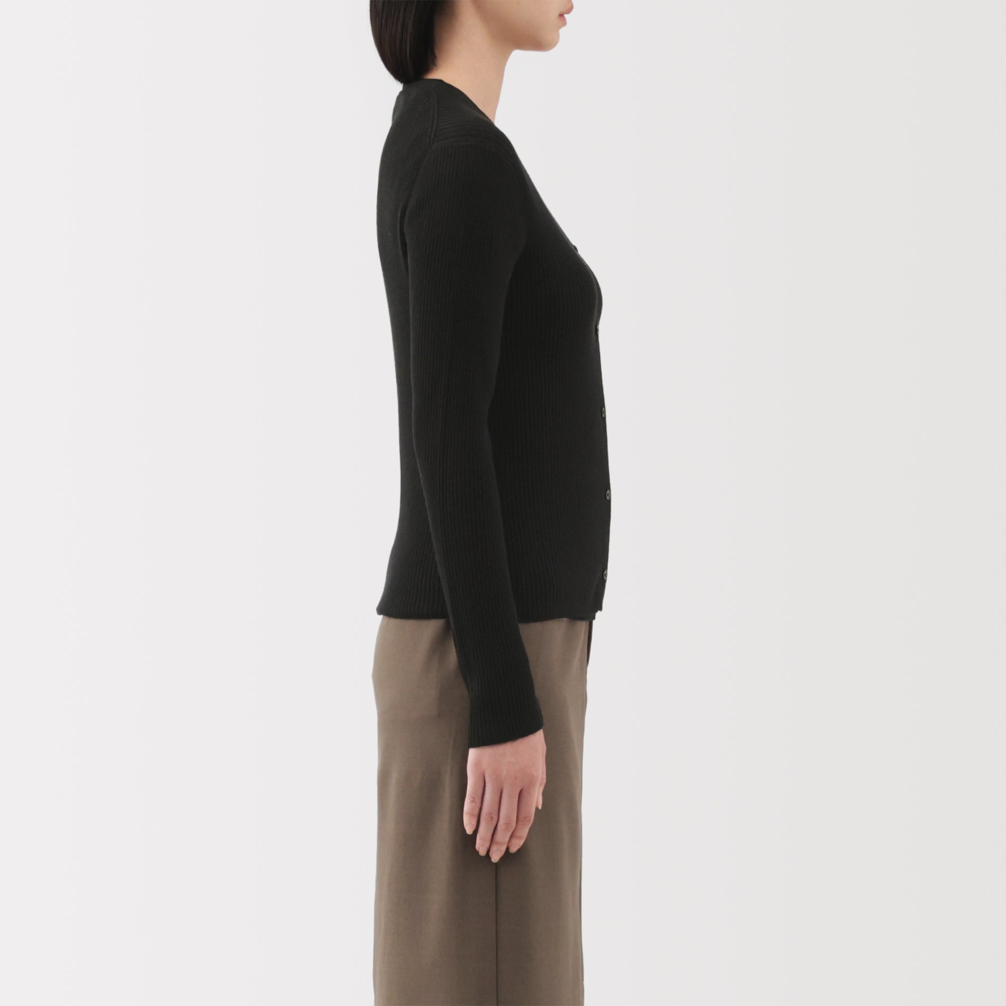 Lyocell Blend V-Neck Cardigan