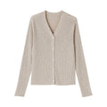 Lyocell Blend V-Neck Cardigan