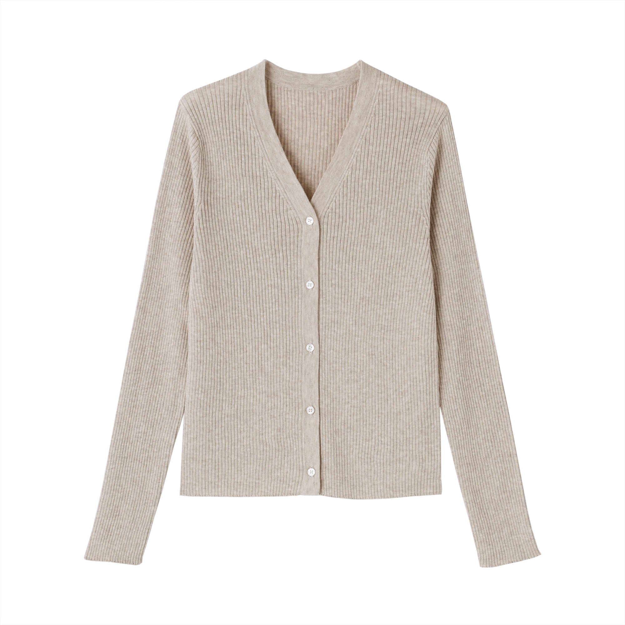 Lyocell Blend V-Neck Cardigan