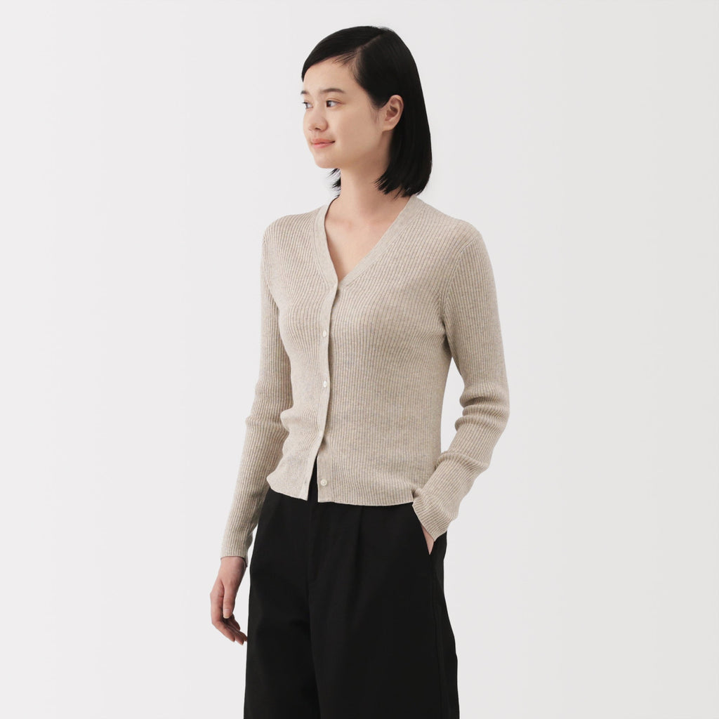Lyocell Blend V-Neck Cardigan