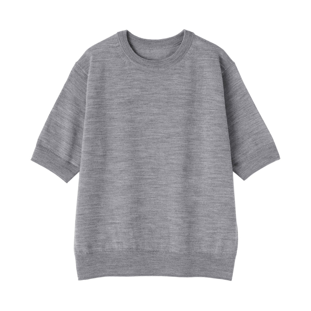 Wool Half Sleeve Sweater