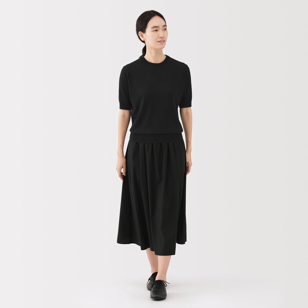 Wool Half Sleeve Sweater