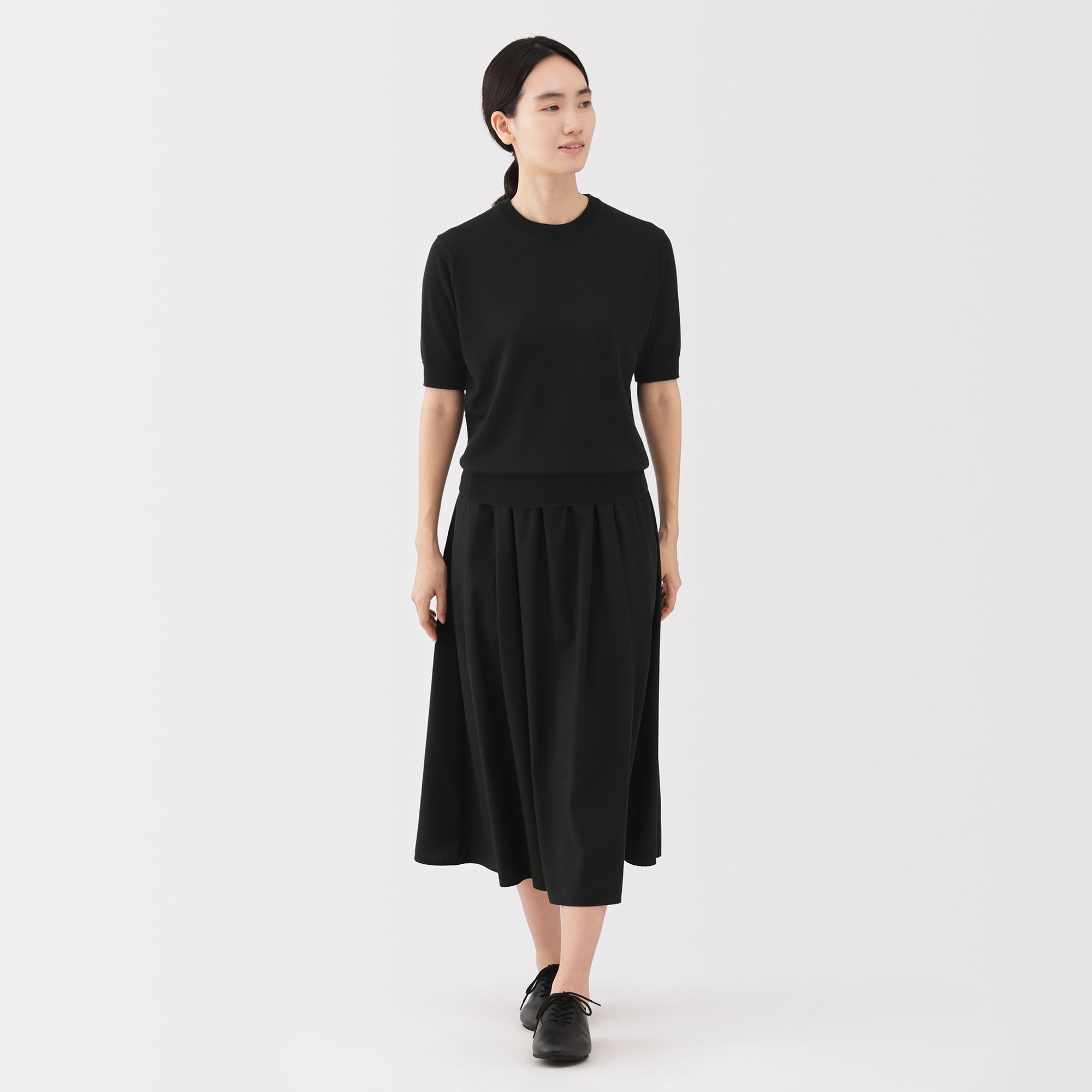 Wool Half Sleeve Sweater