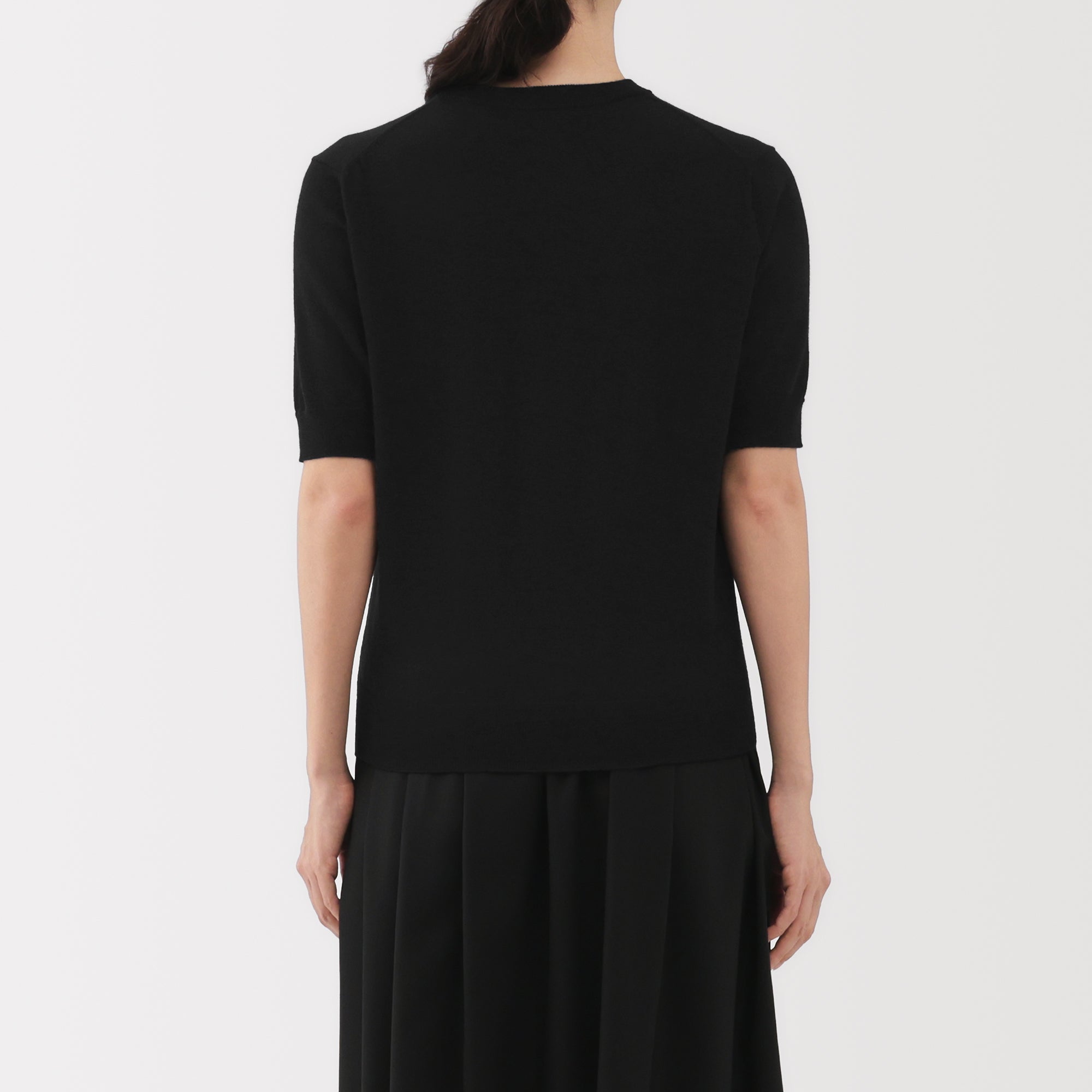 Wool Half Sleeve Sweater