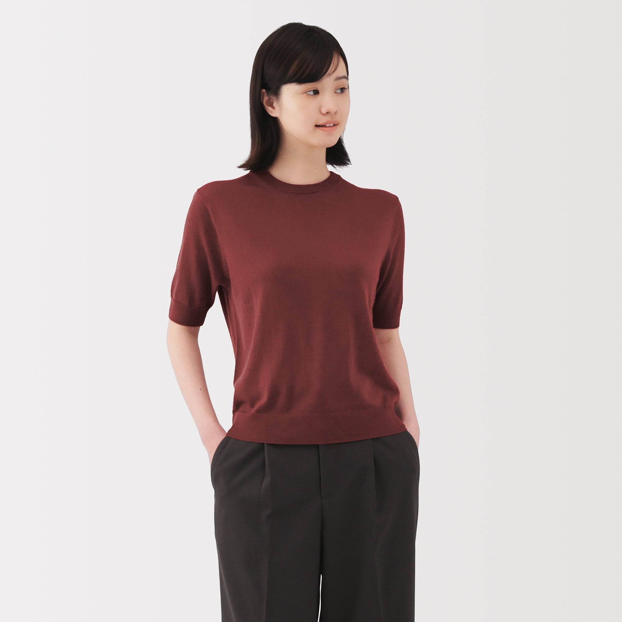 Wool Half Sleeve Sweater Main image