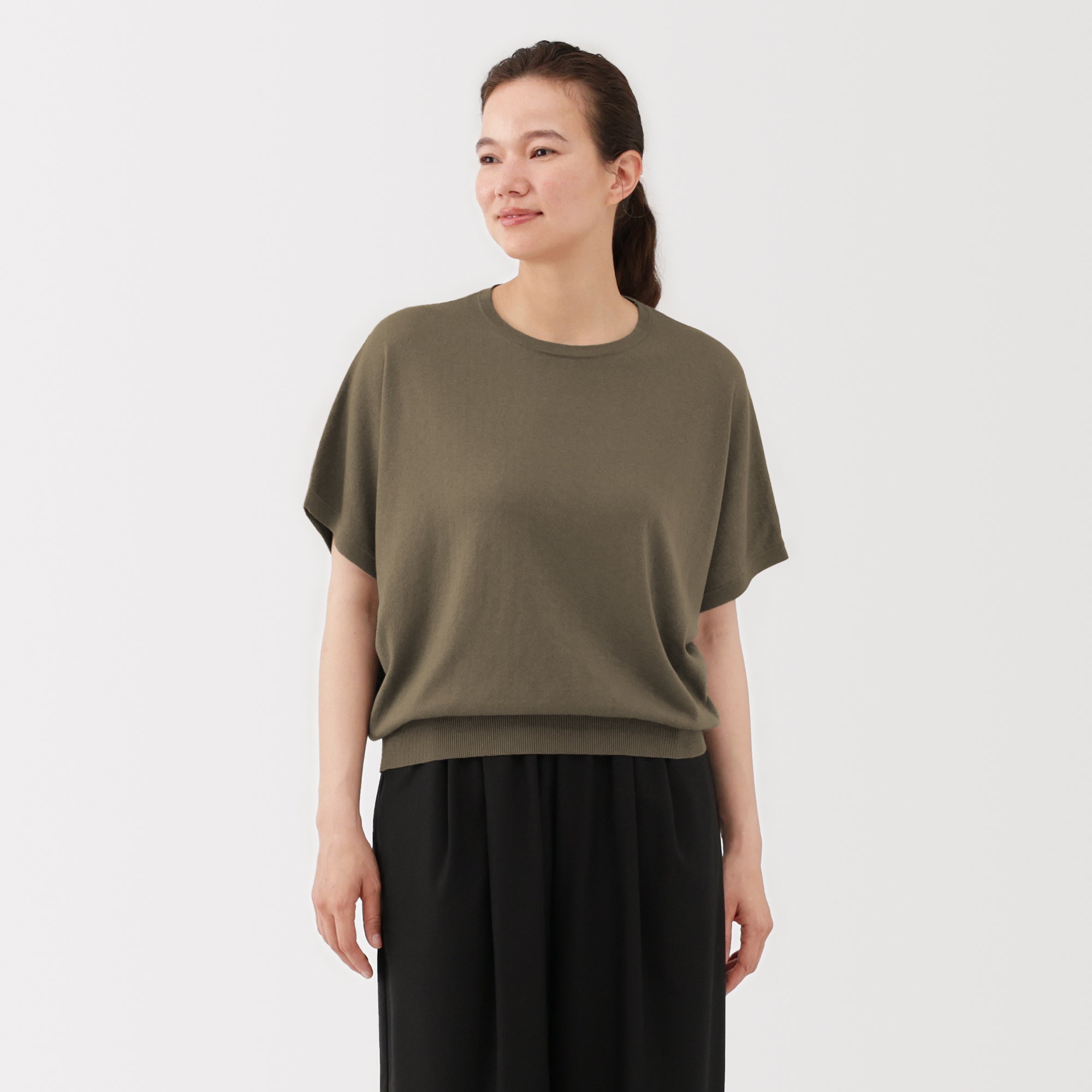 Lyocell Blend Dolman Sleeve Sweater