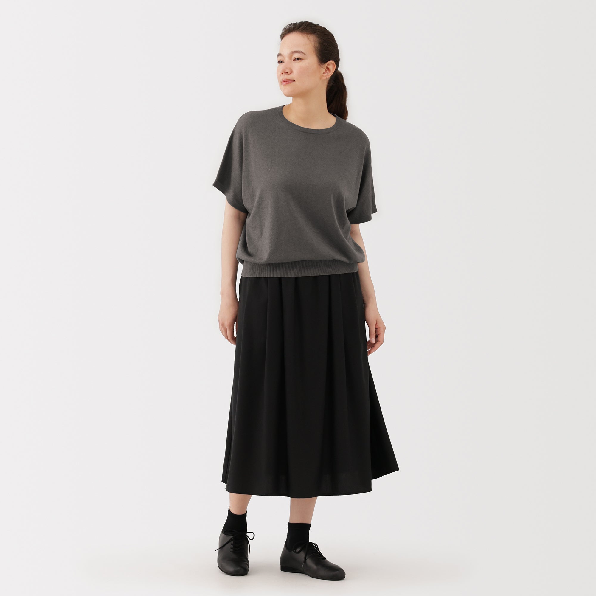 Lyocell Blend Dolman Sleeve Sweater