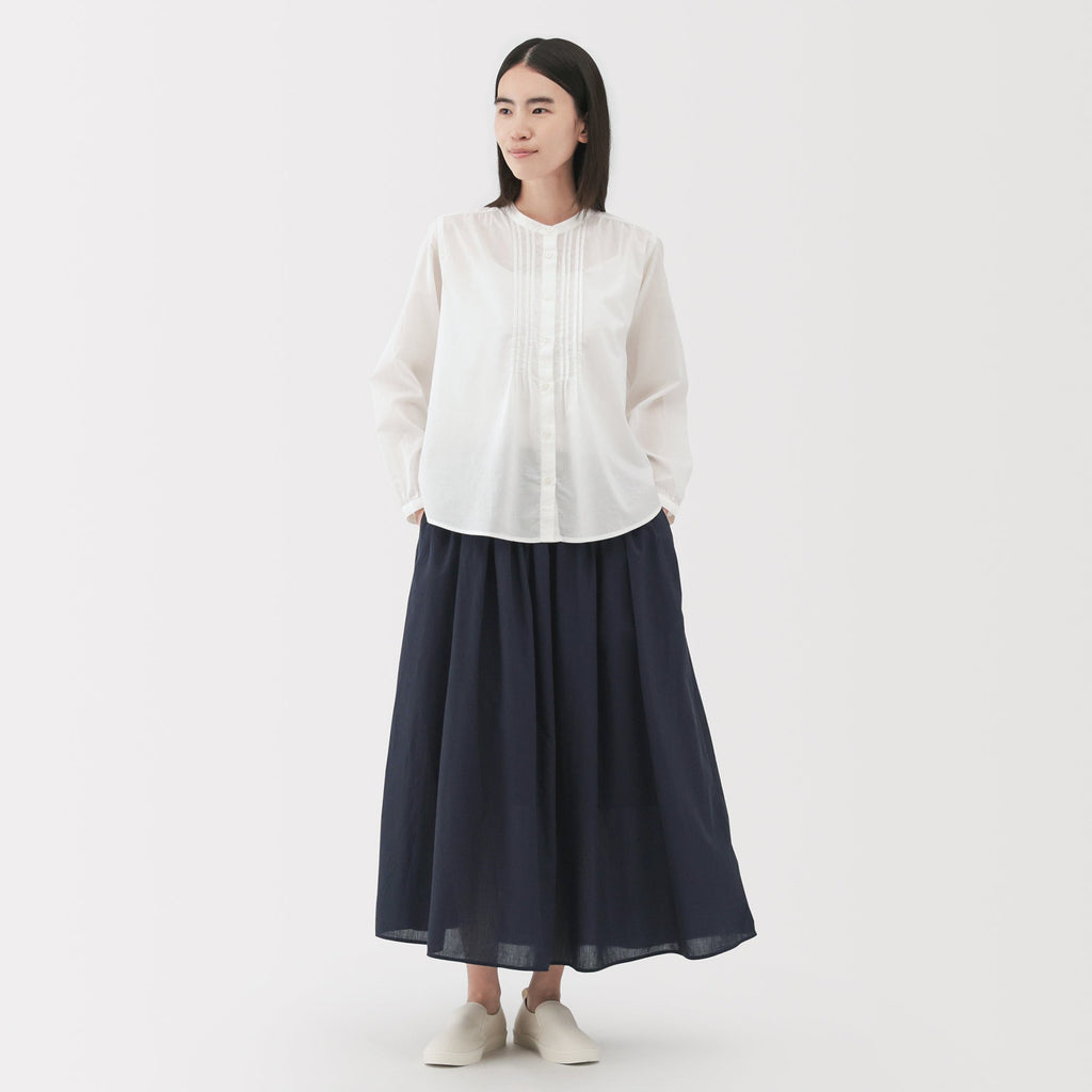 Cotton Voile Gathered Skirt