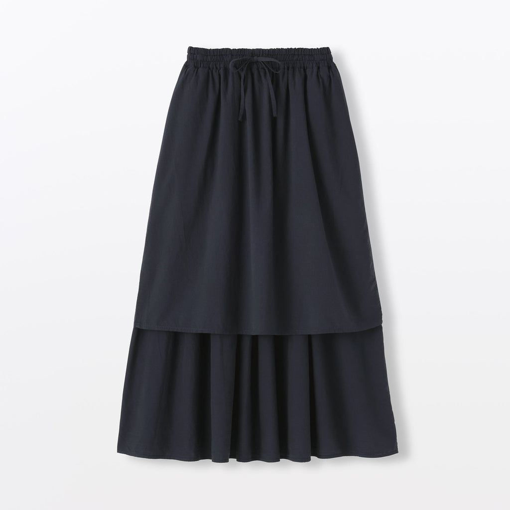 Cotton Voile Gathered Skirt