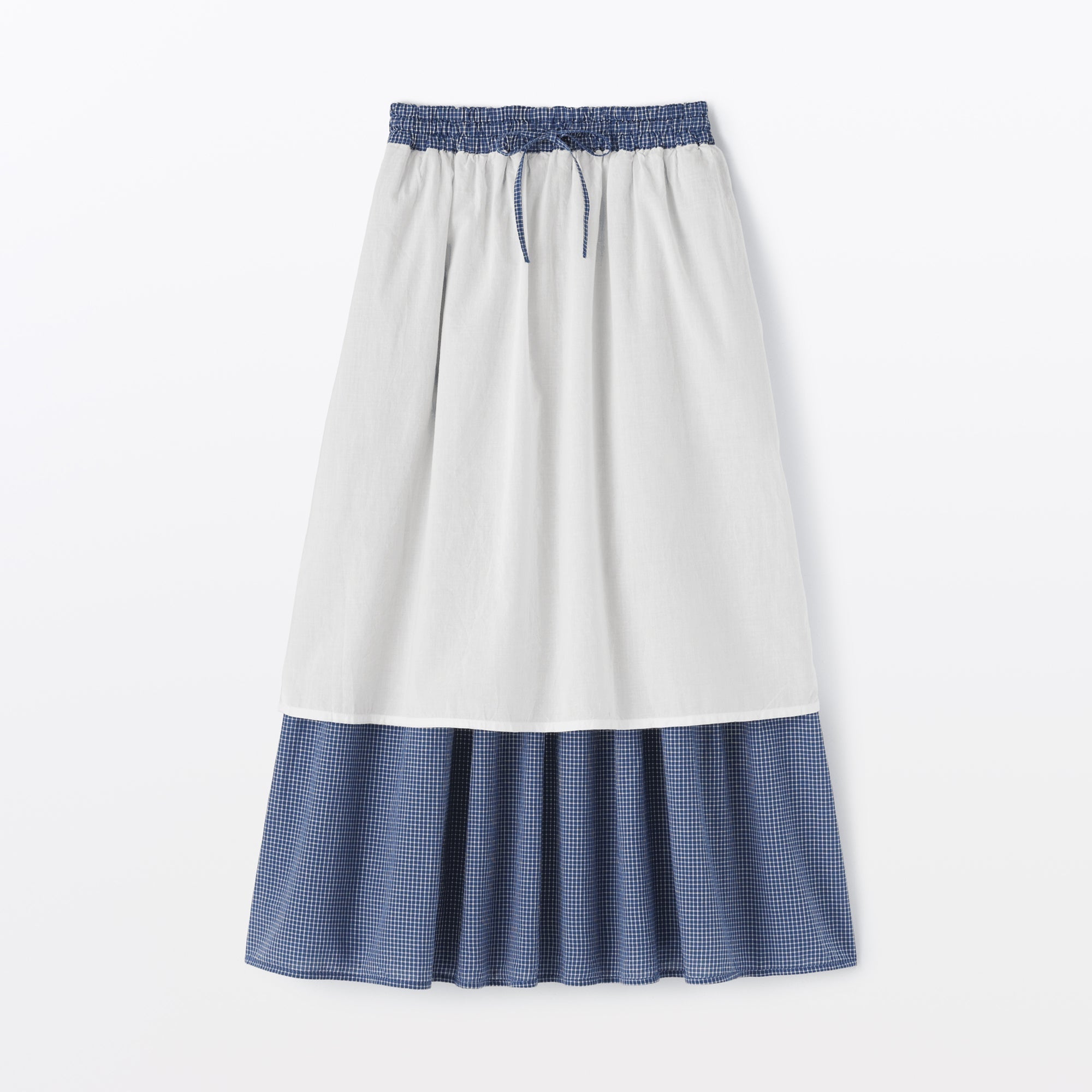 Cotton Voile Gathered Skirt
