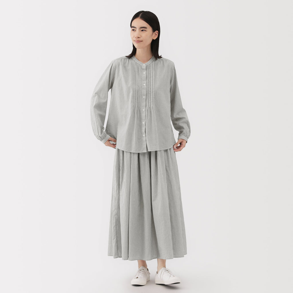 Cotton Voile Gathered Skirt