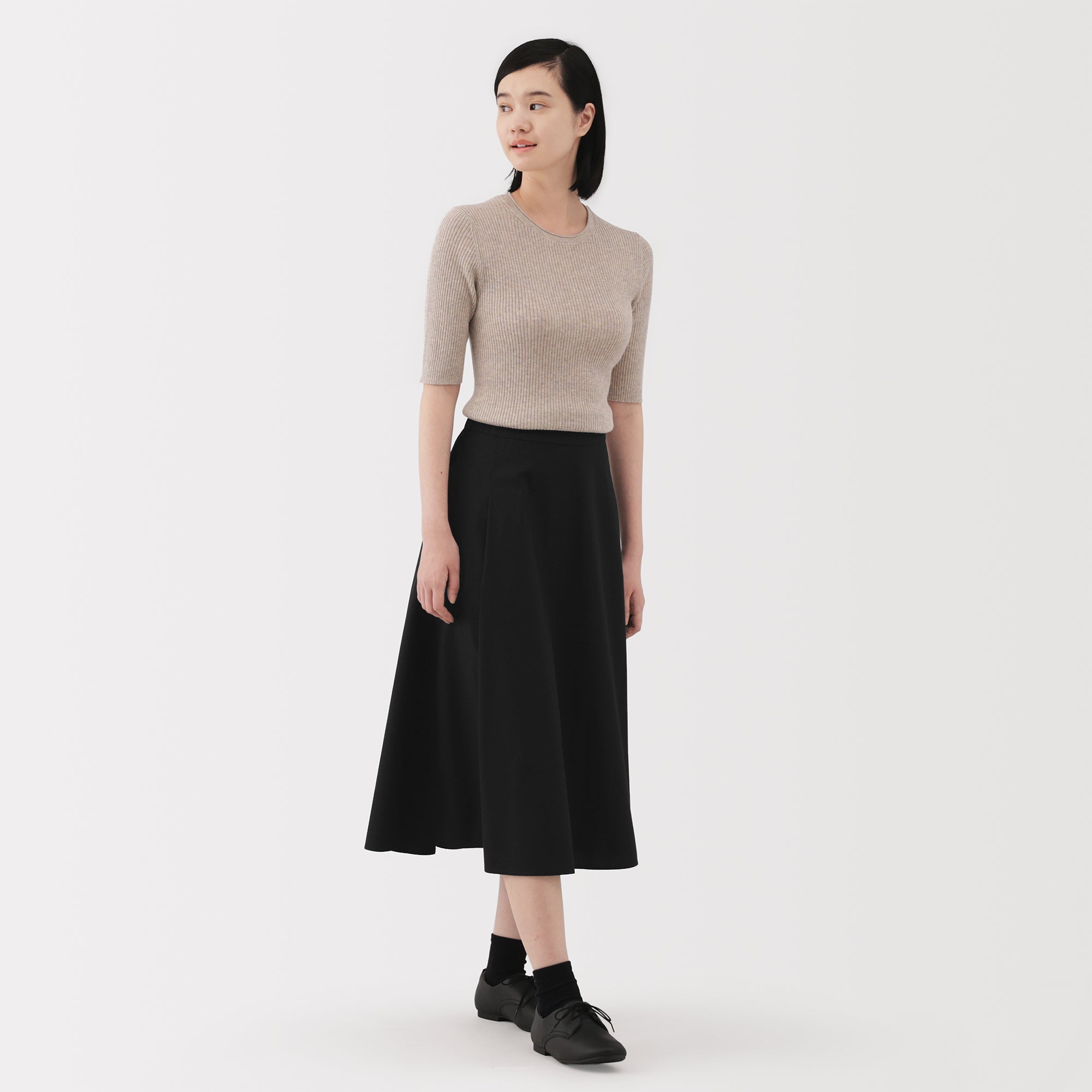 Broadcloth Flared Skirt