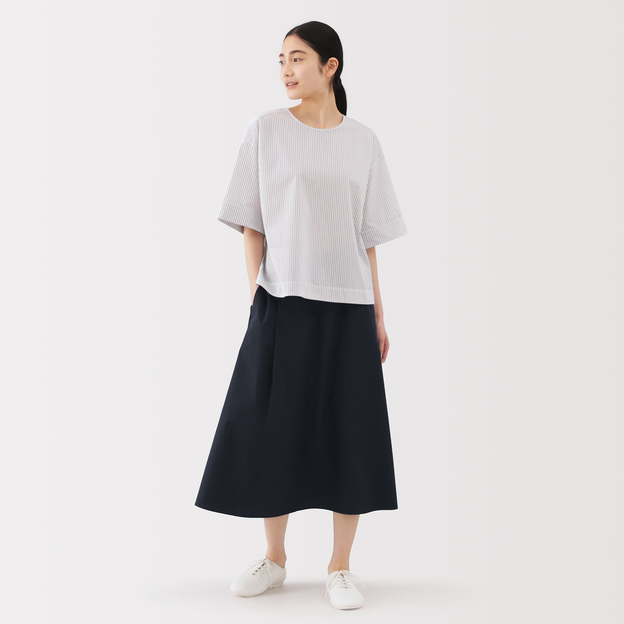 Broadcloth Flared Skirt