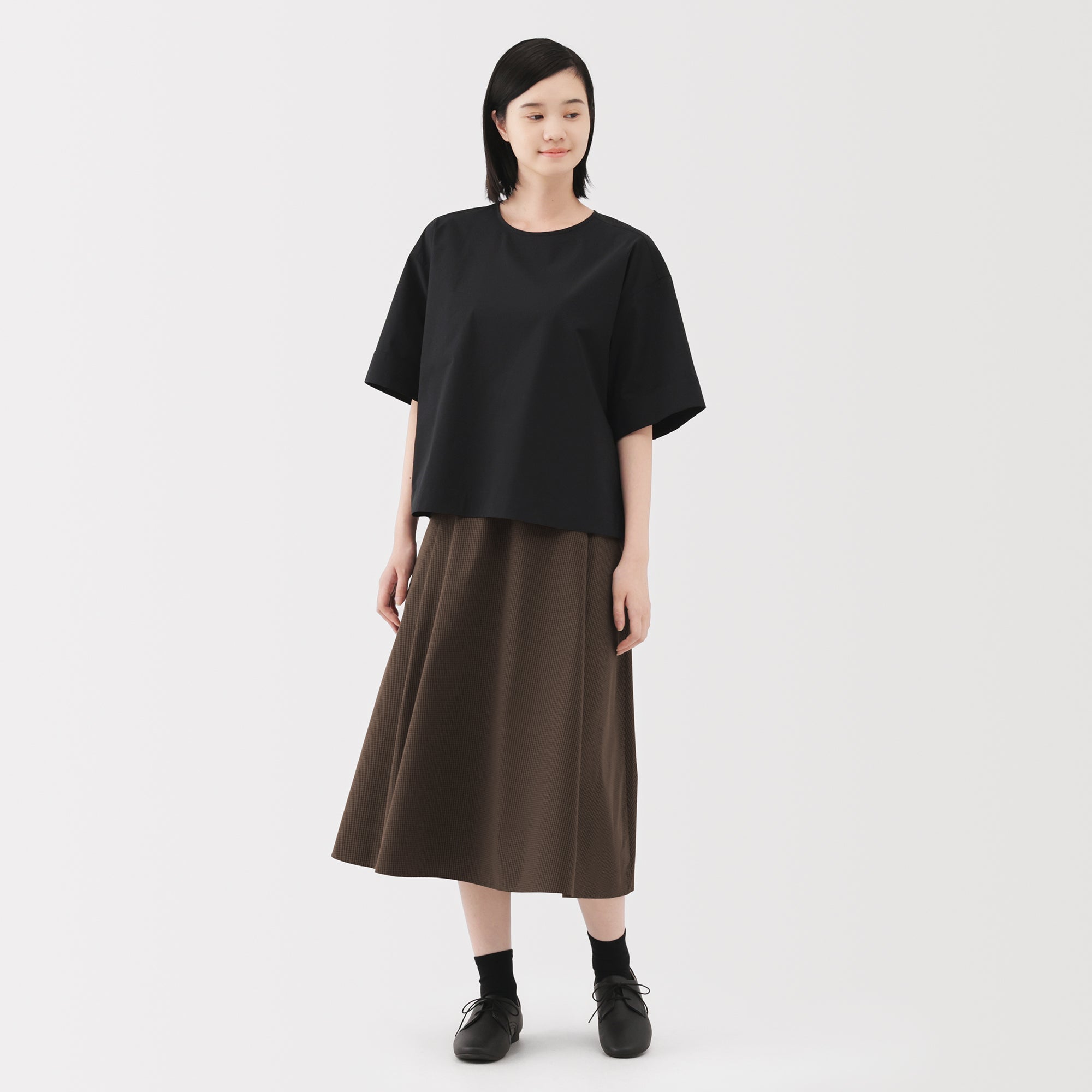 Broadcloth Flared Skirt