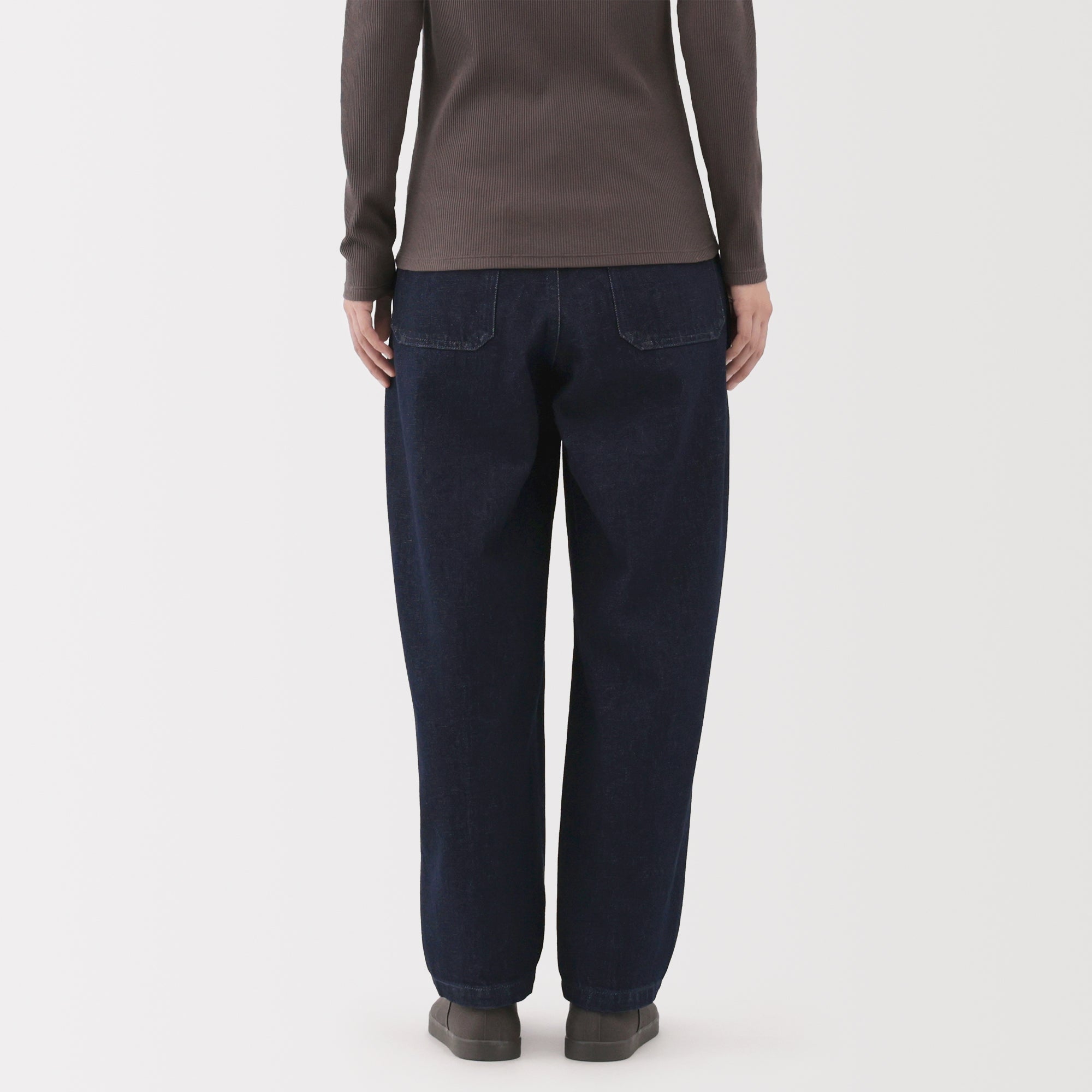 Kapok Blend Denim Barrel Pants