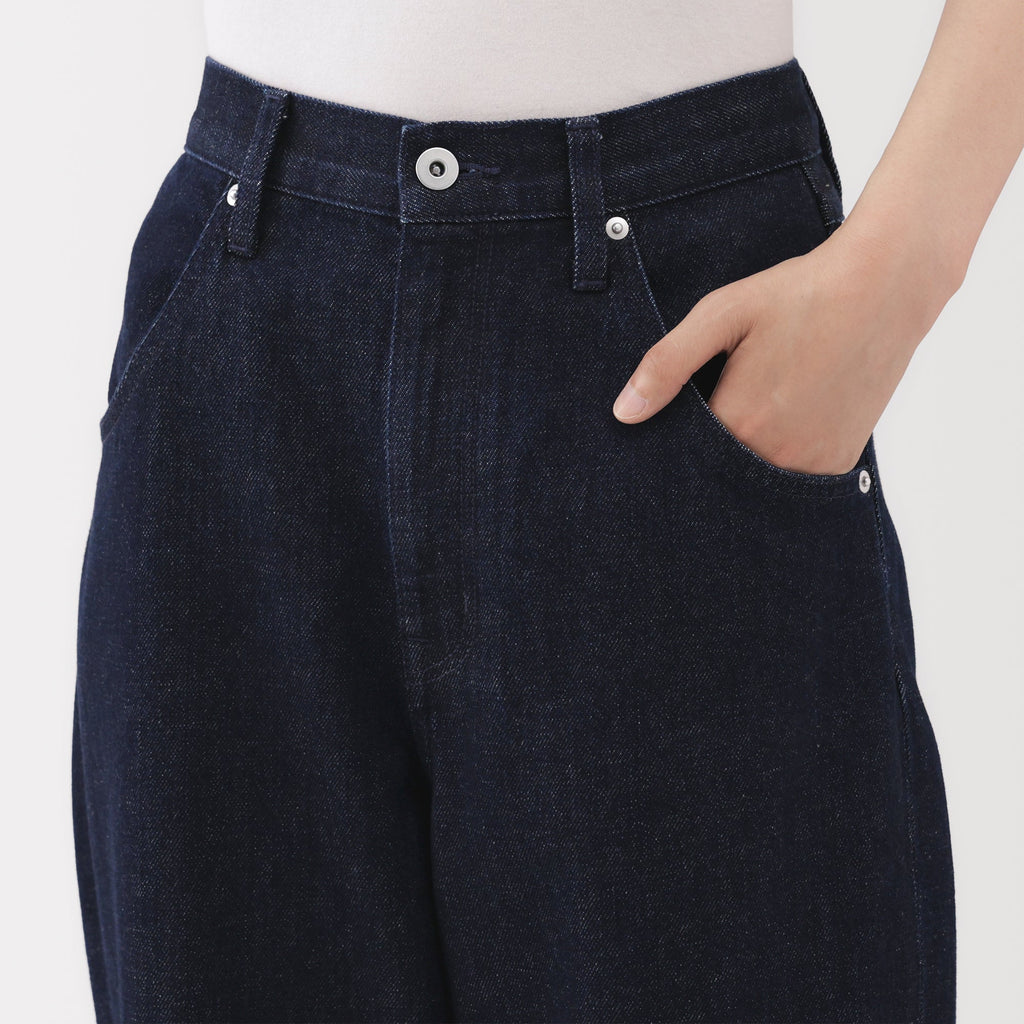 Kapok Blend Denim Barrel Pants