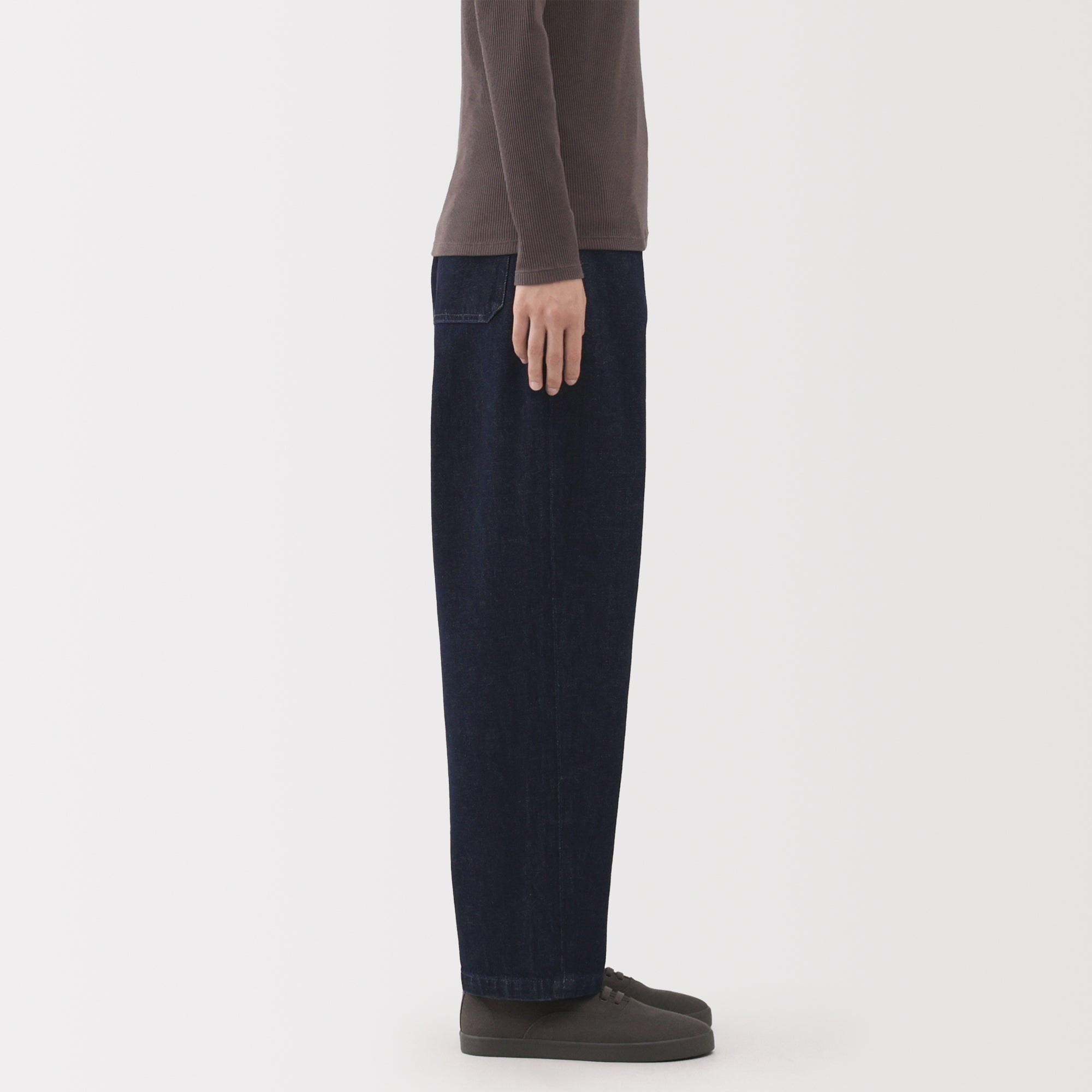 Kapok Blend Denim Barrel Pants