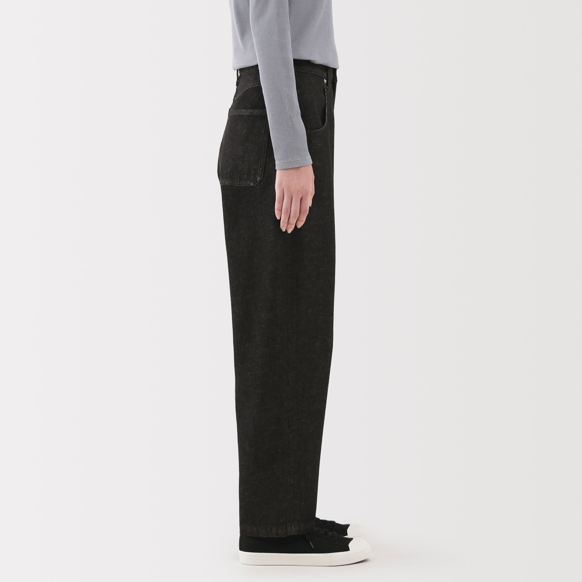 Kapok Blend Denim Barrel Pants