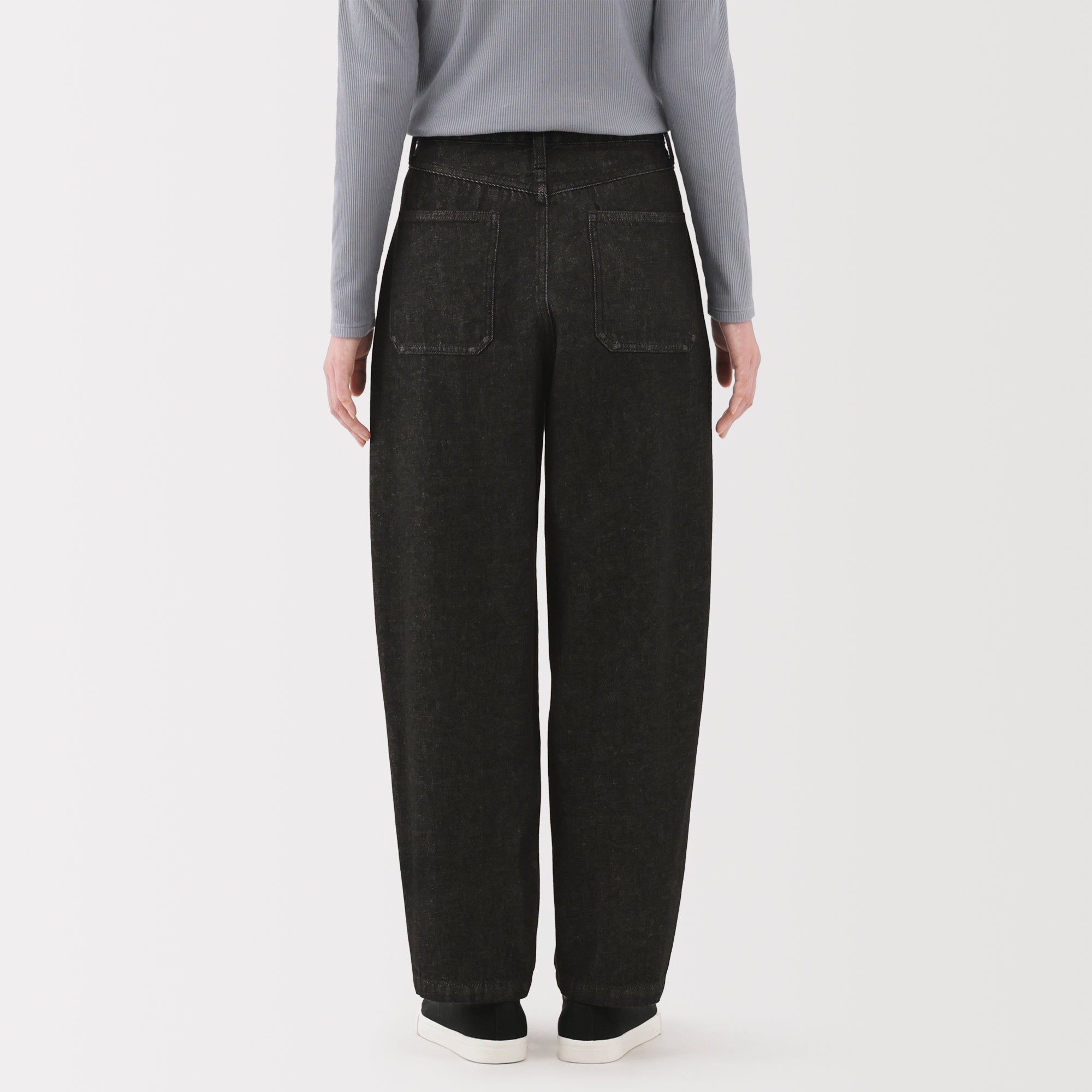 Kapok Blend Denim Barrel Pants