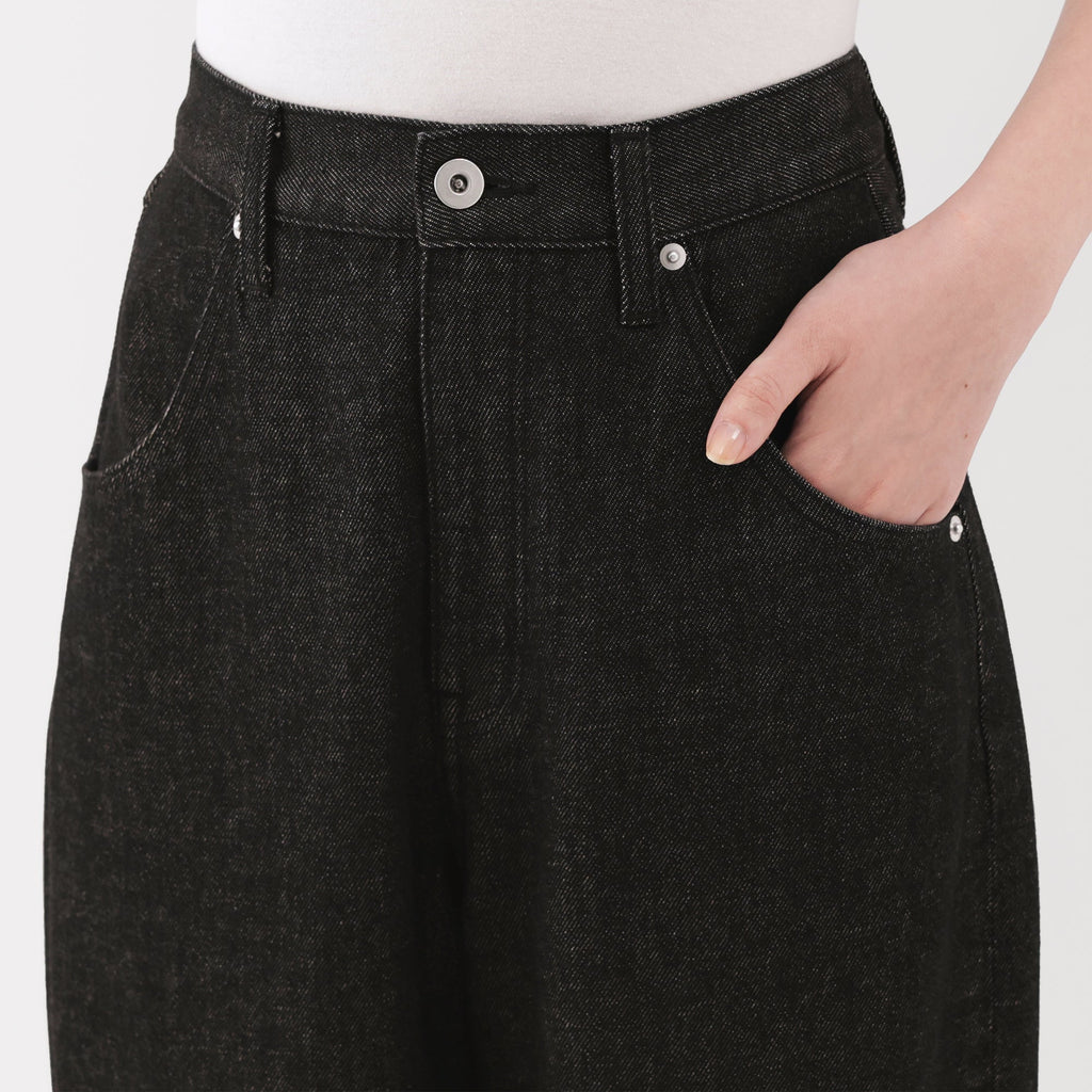 Kapok Blend Denim Barrel Pants