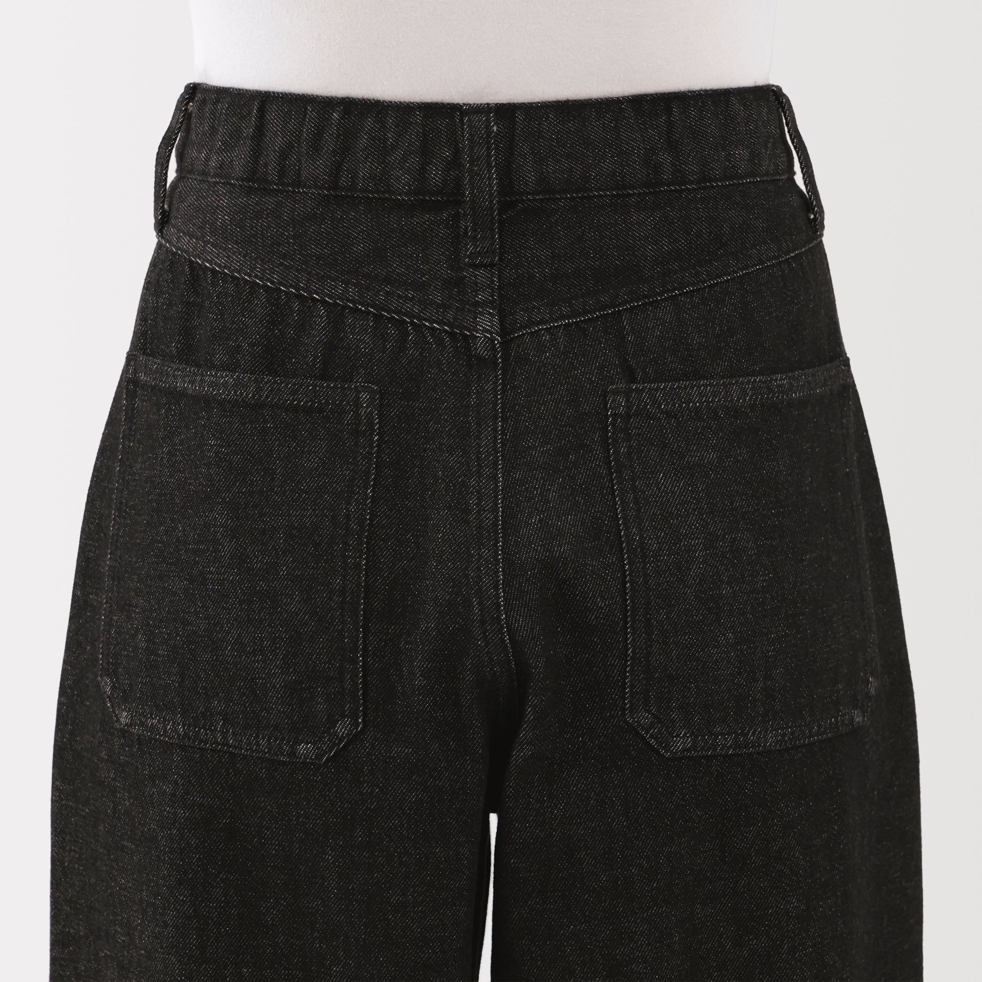 Kapok Blend Denim Barrel Pants