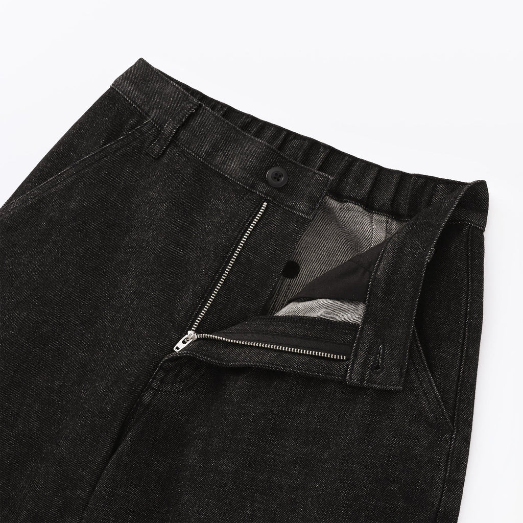 Kapok Blend Denim Wide Tapered Pants