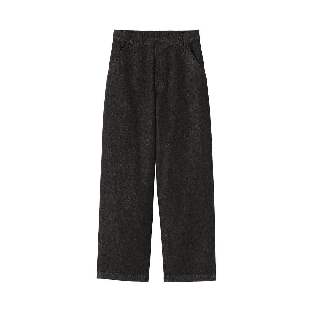 Kapok Blend Denim Wide Tapered Pants