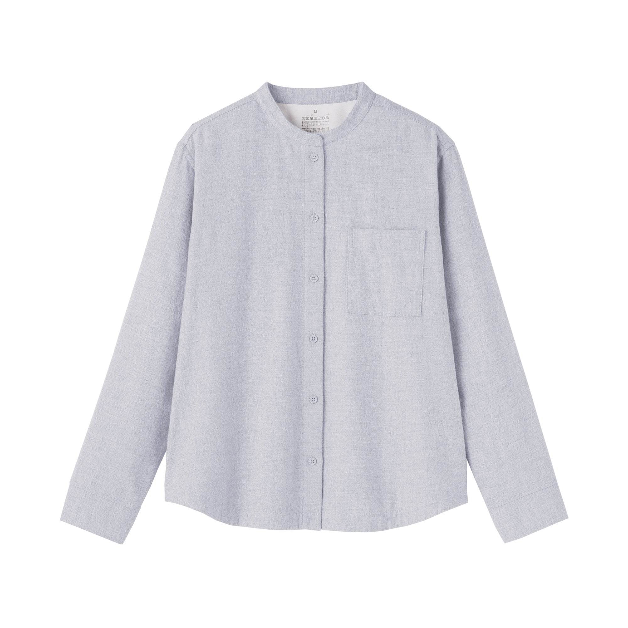 Flannel Stand Collar Shirt