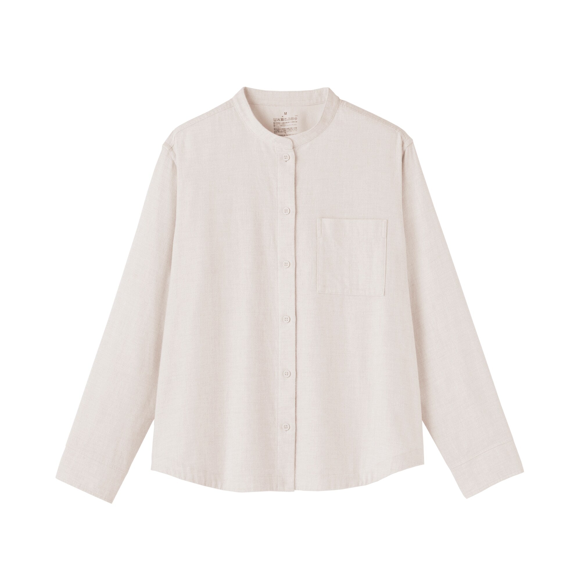 Flannel Stand Collar Shirt
