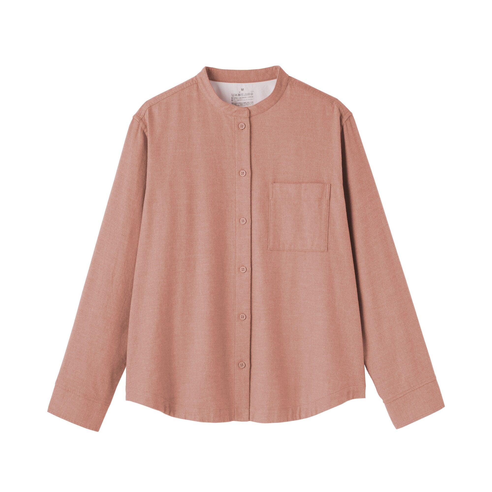Flannel Stand Collar Shirt