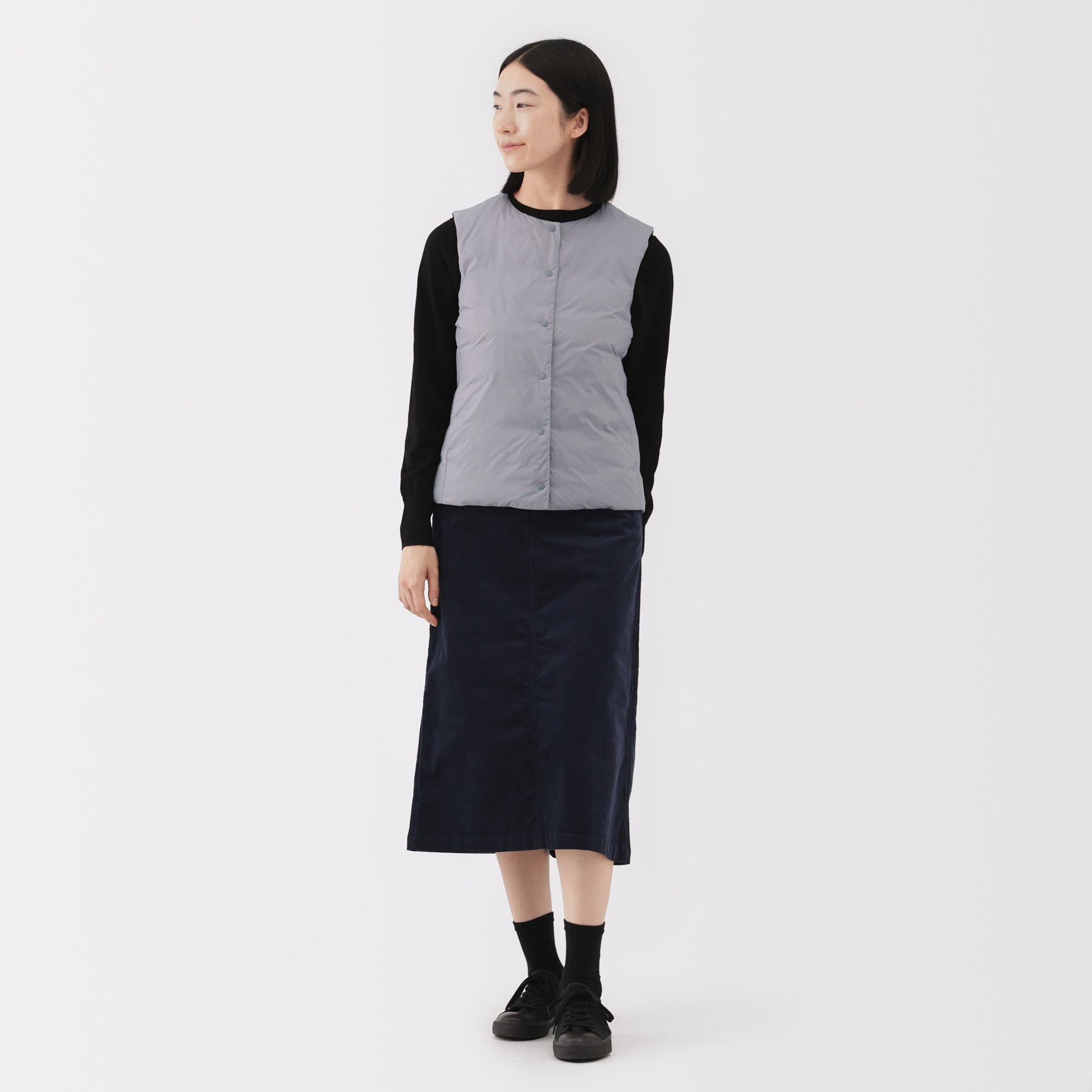 Lightweight Down Collarless Vest