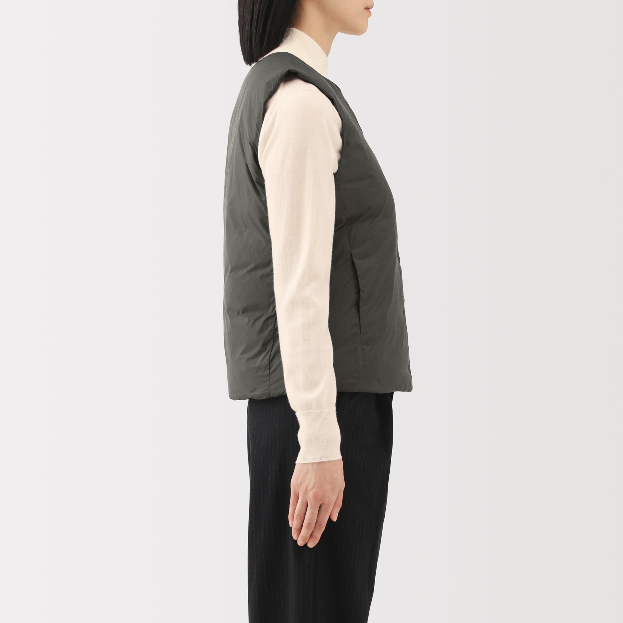 Lightweight Down Collarless Vest