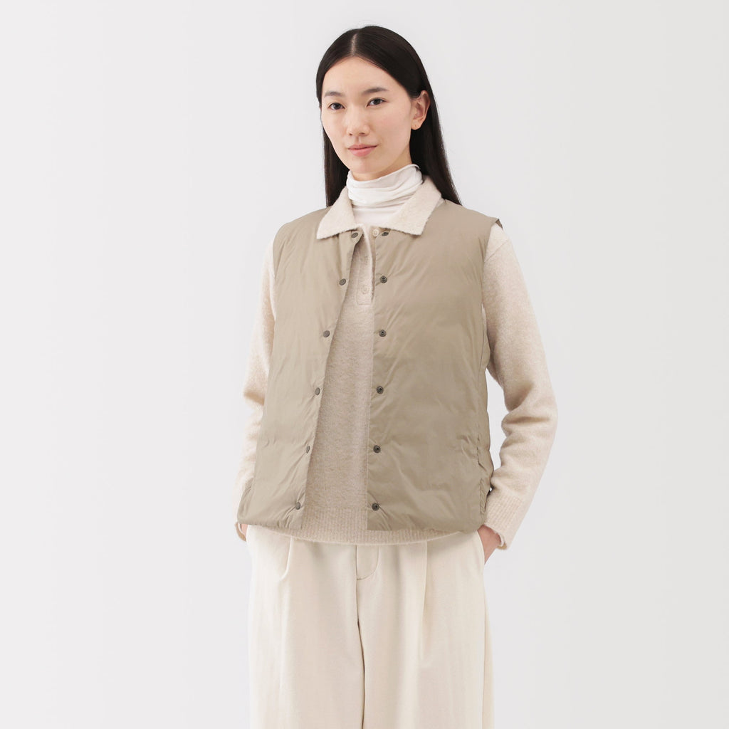 Lightweight Down Collarless Vest