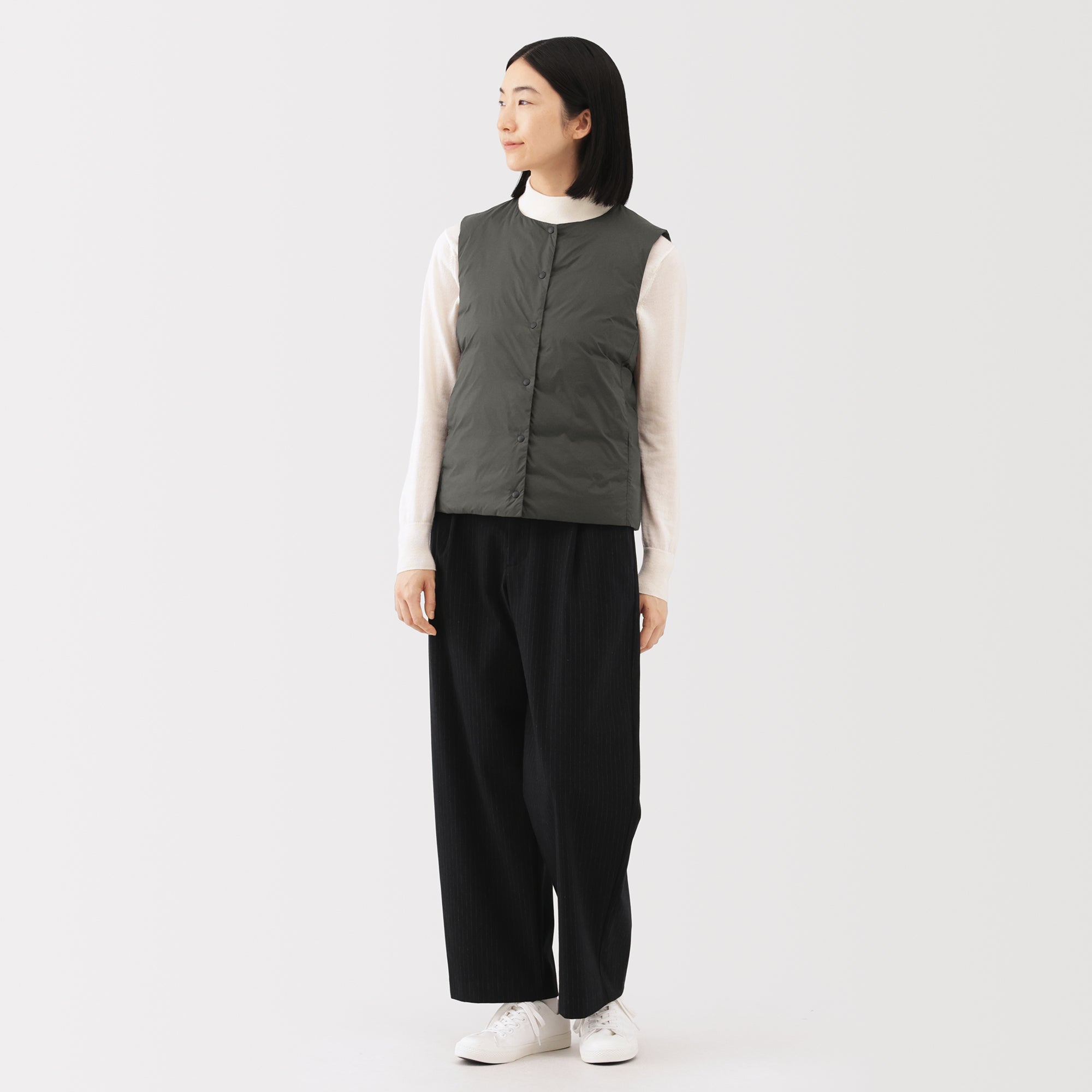 Lightweight Down Collarless Vest