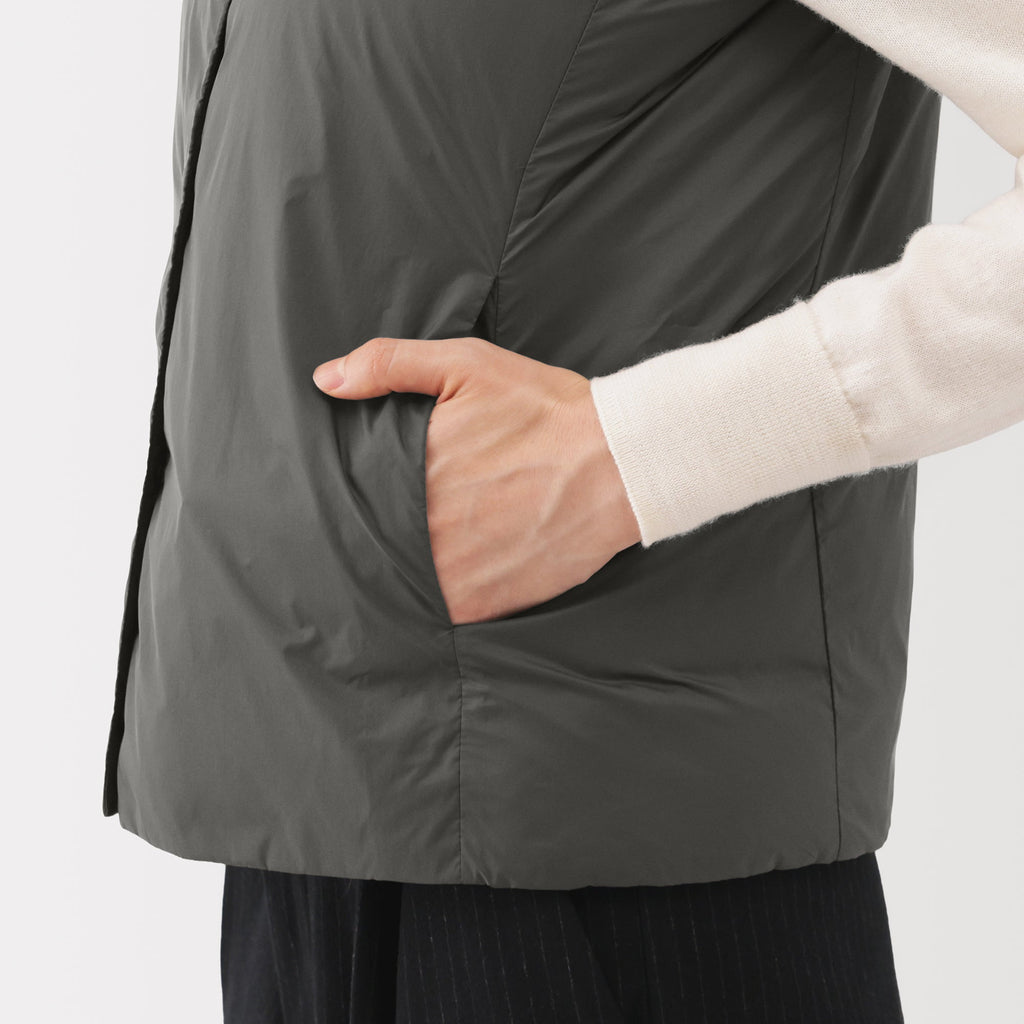 Lightweight Down Collarless Vest