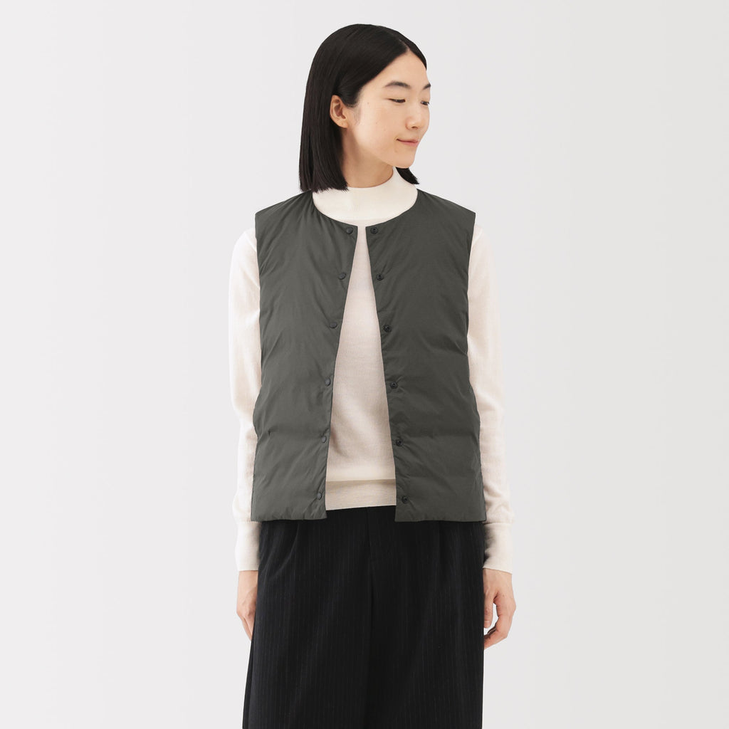 Lightweight Down Collarless Vest