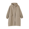 Water-Repellent Hooded Long Coat