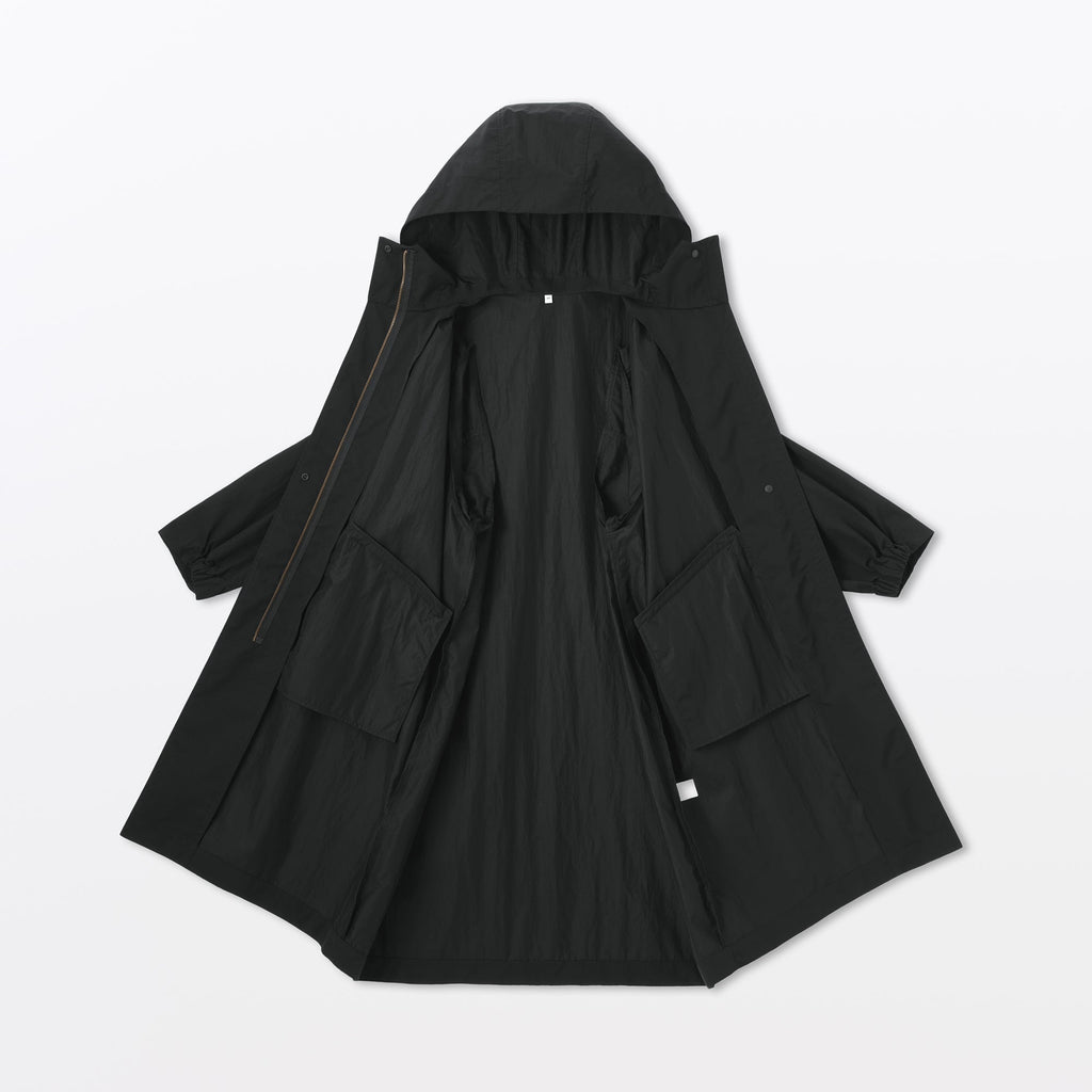 Water-Repellent Hooded Long Coat